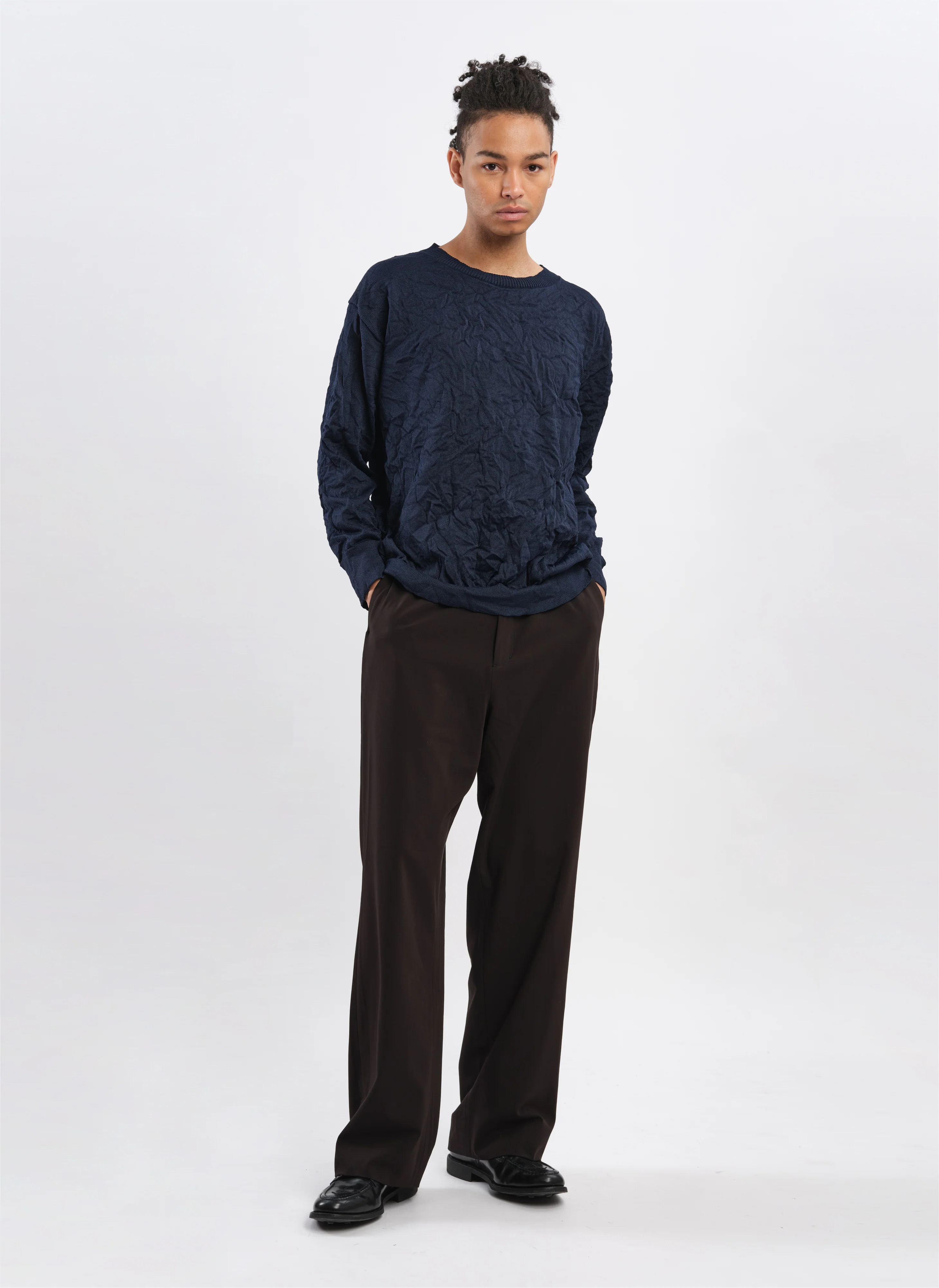 Wrinkle Polyester Dry Knit Pullover
