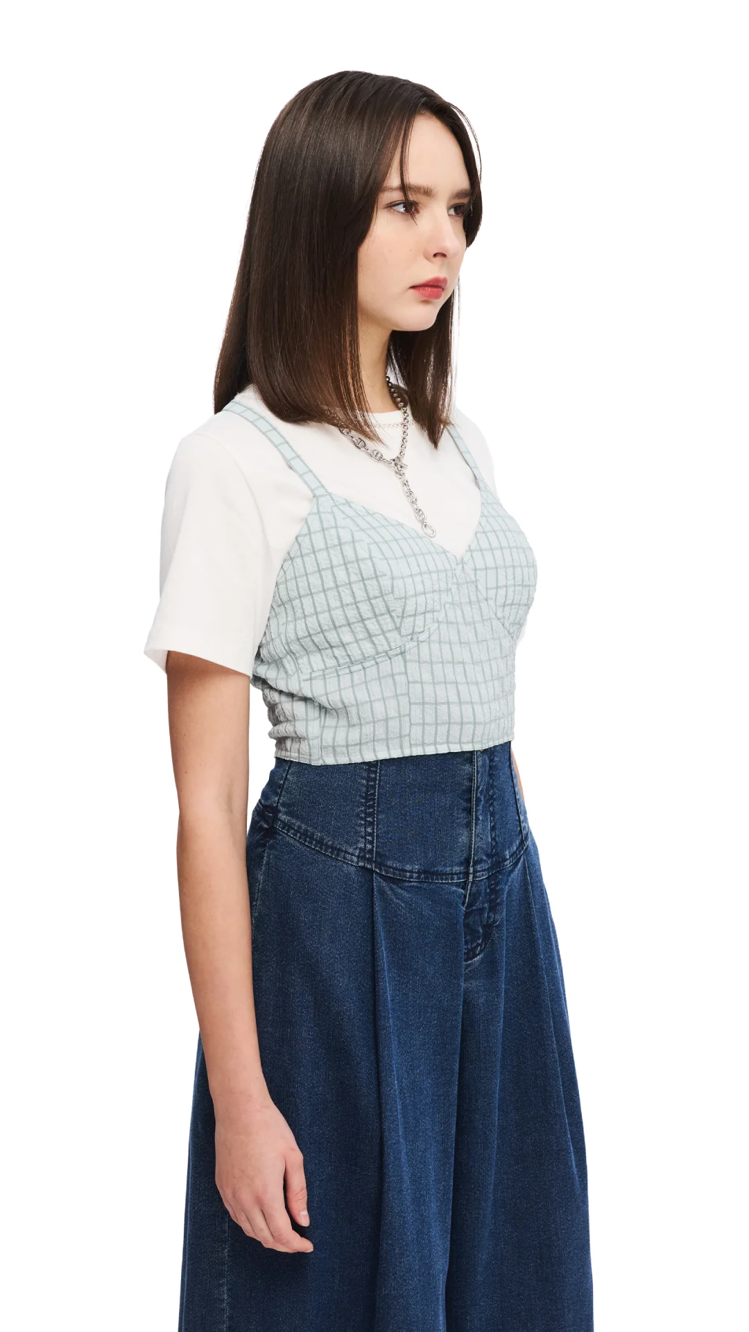 Wrinkle Chiffon Bra Top