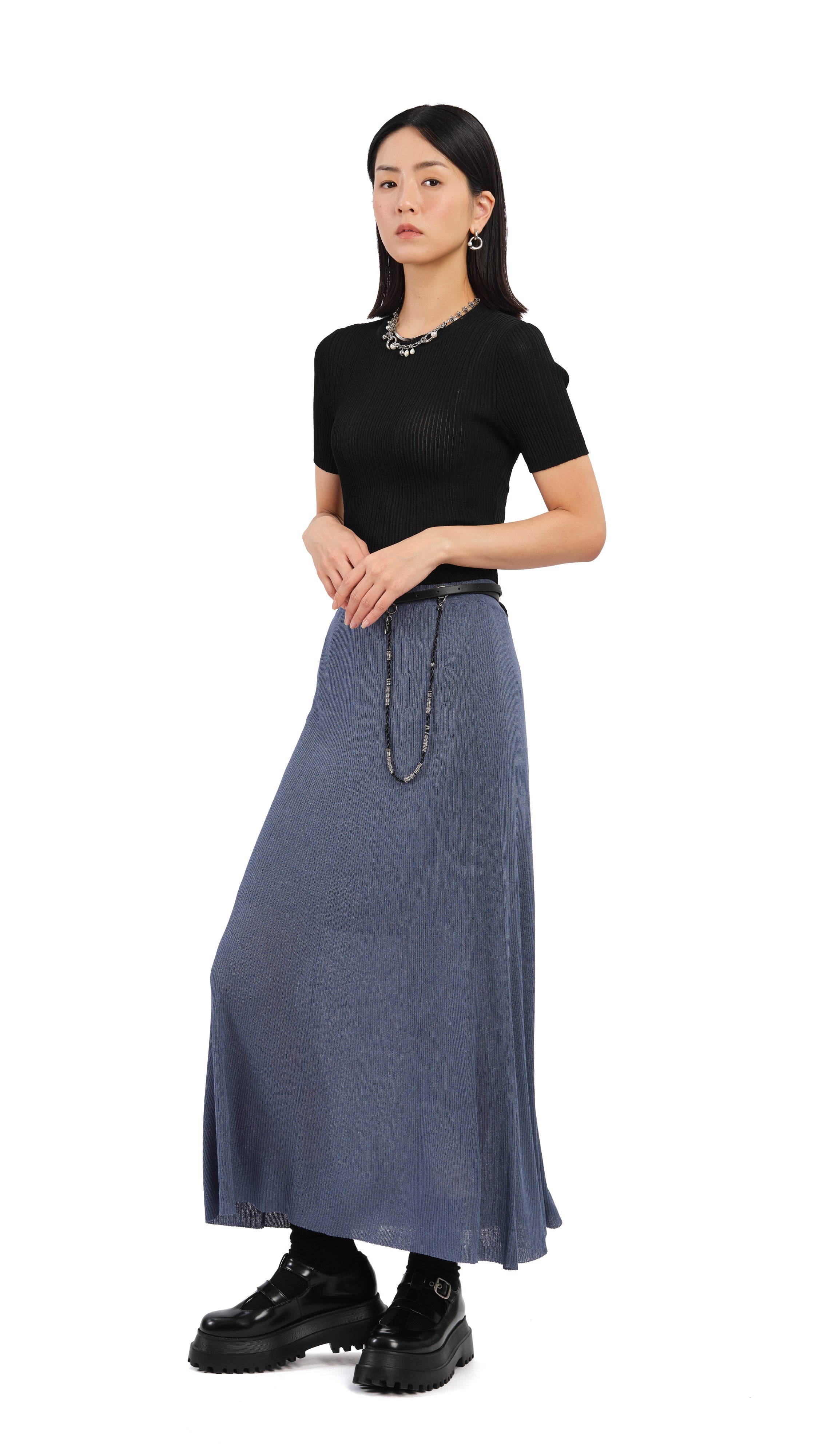 Short Sleeves Tie-Waist Sweater