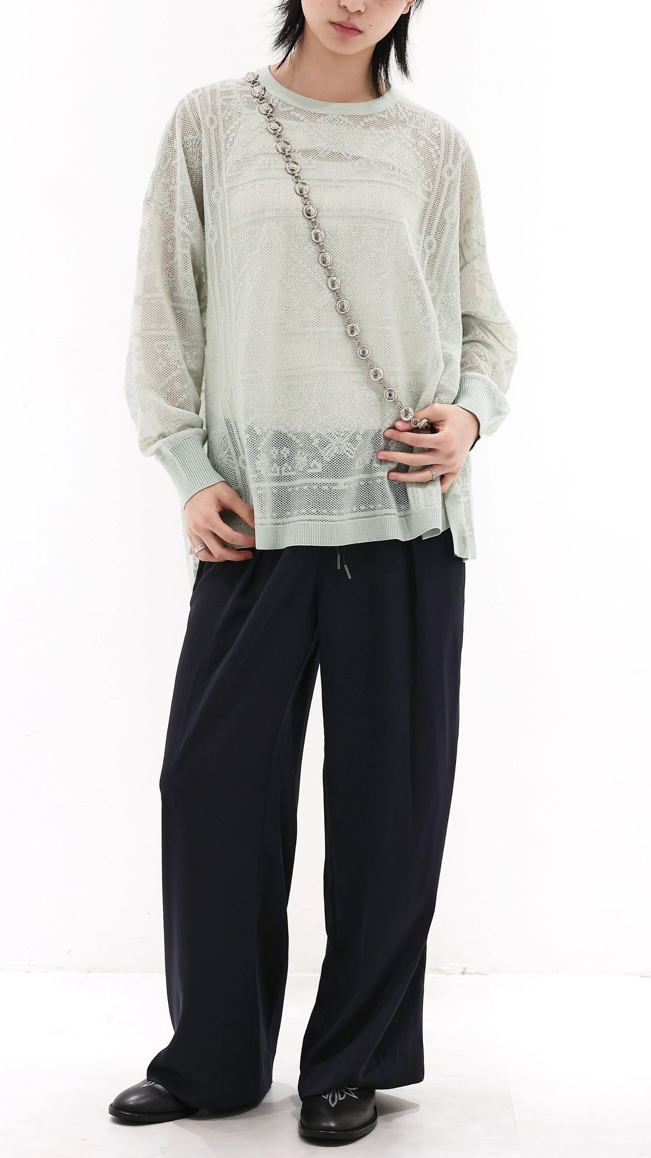 Wide-Leg Drawstring Pants