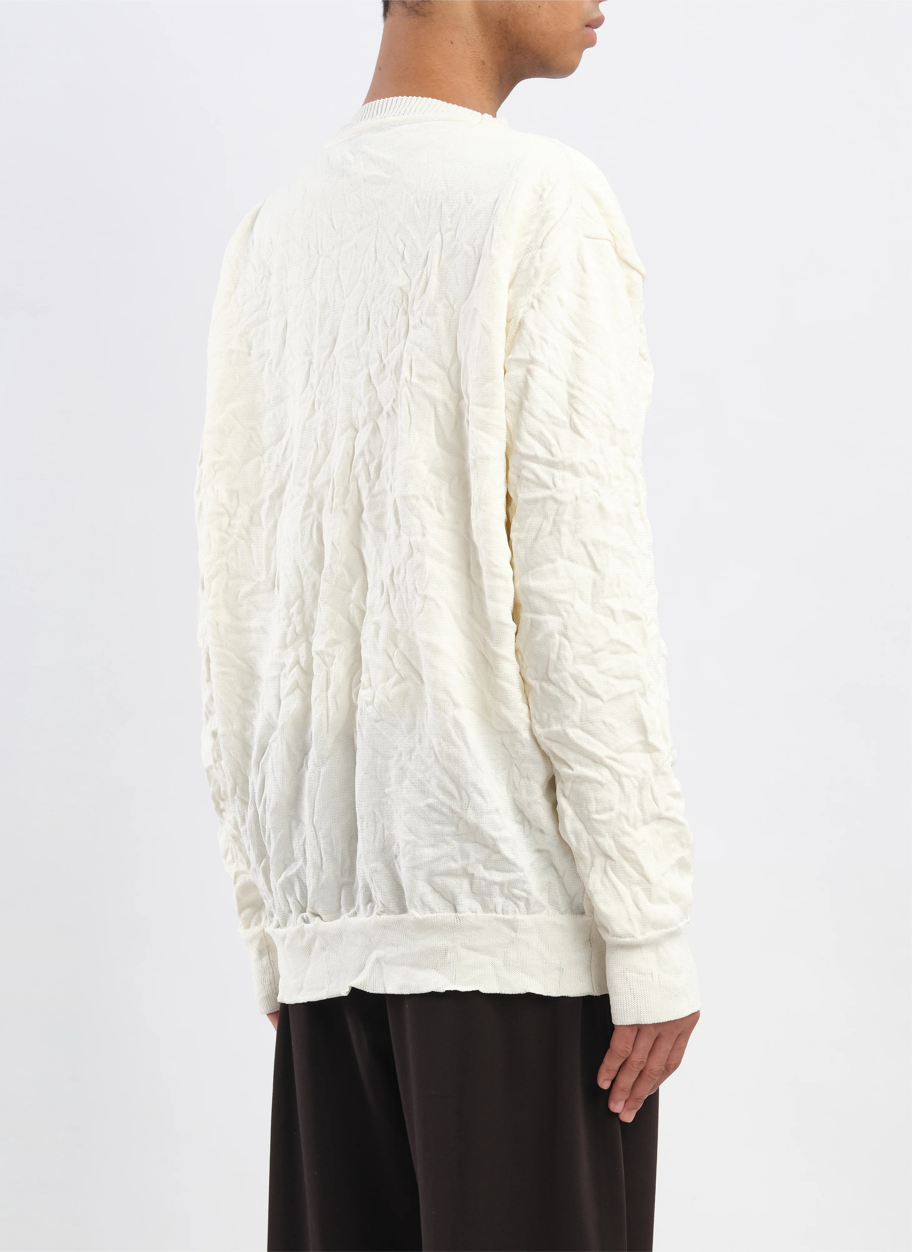 Wrinkle Polyester Dry Knit Cardigan