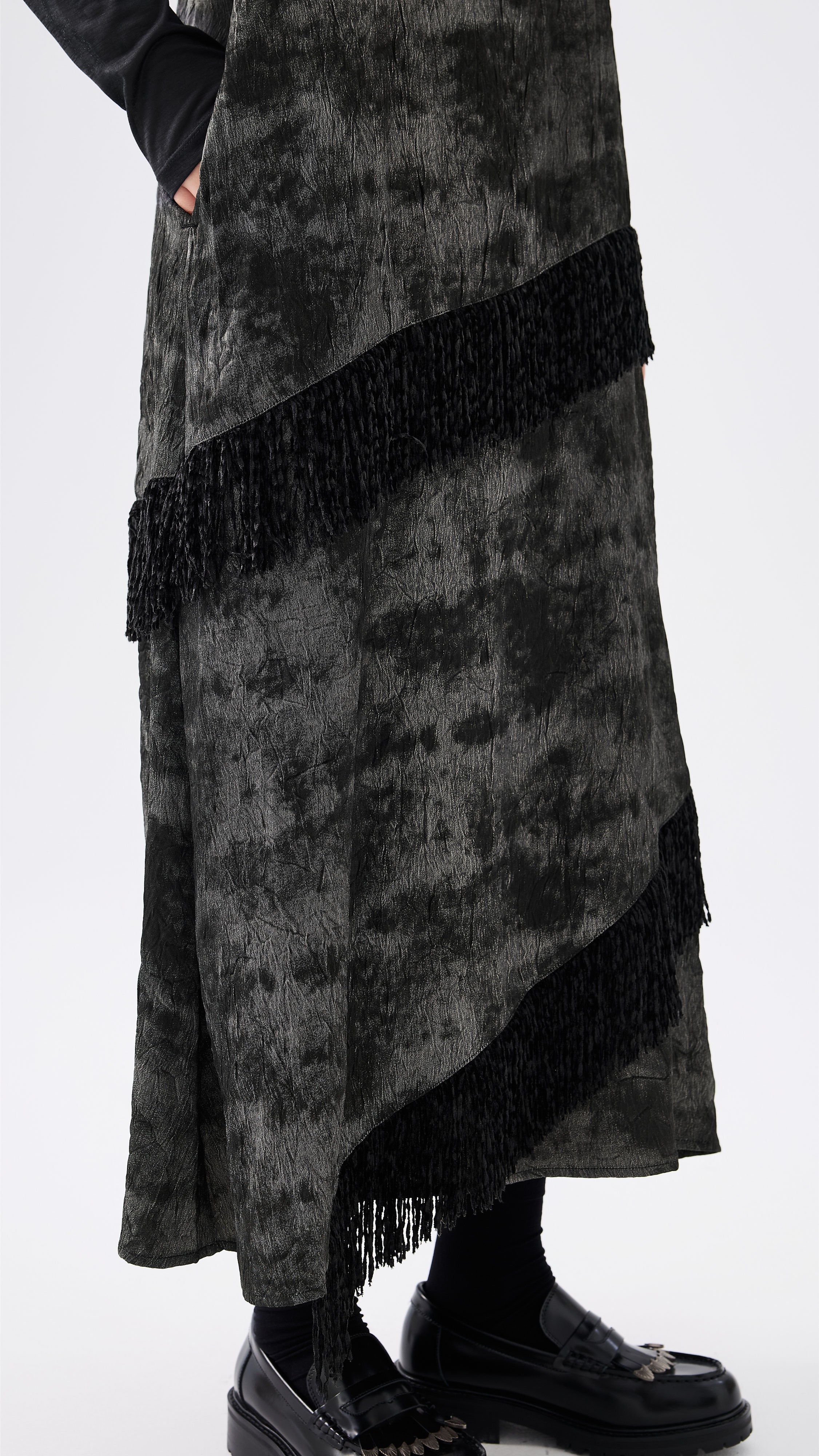 Western Faux Denim Cami Dress