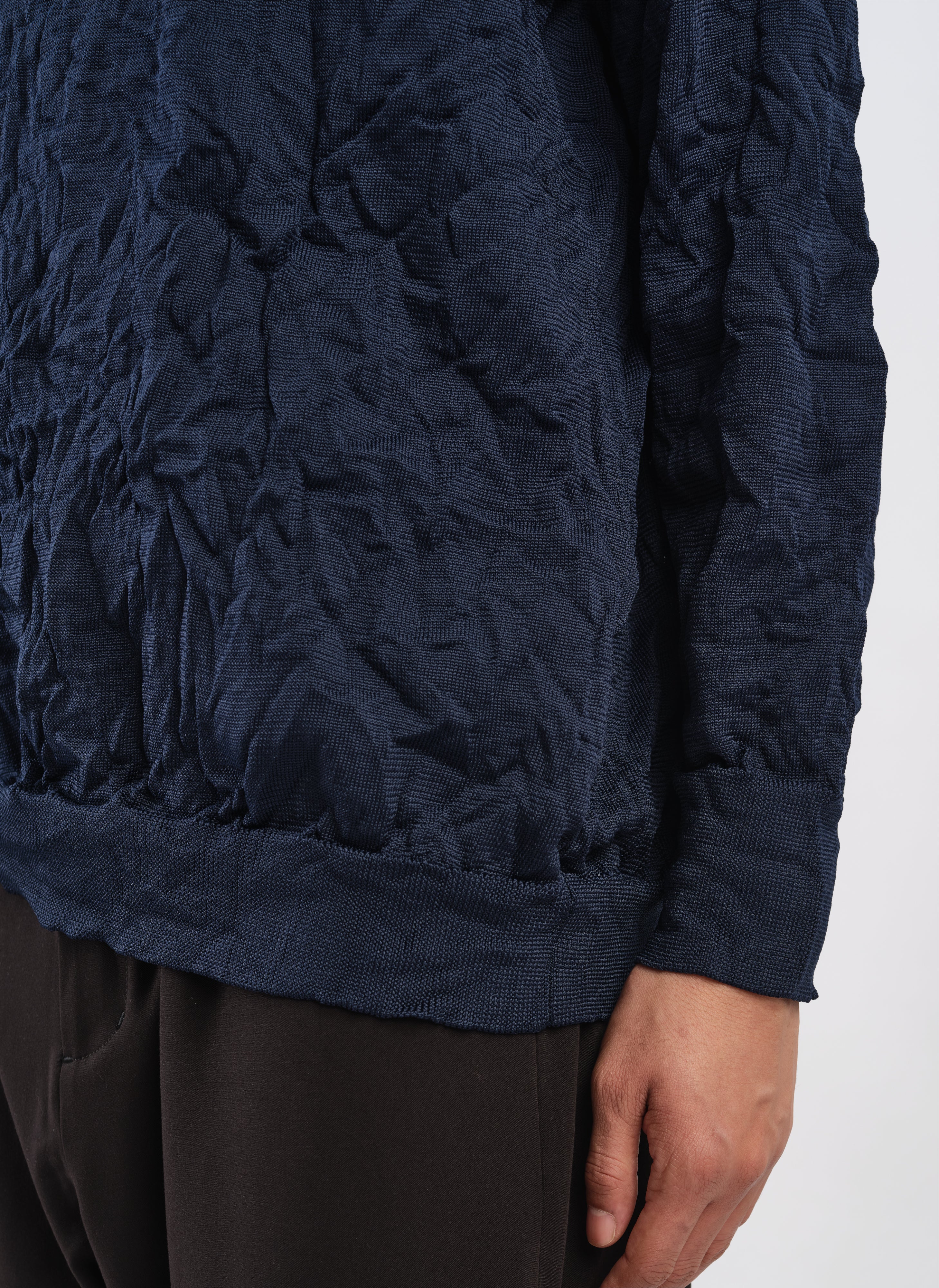 Wrinkle Polyester Dry Knit Pullover