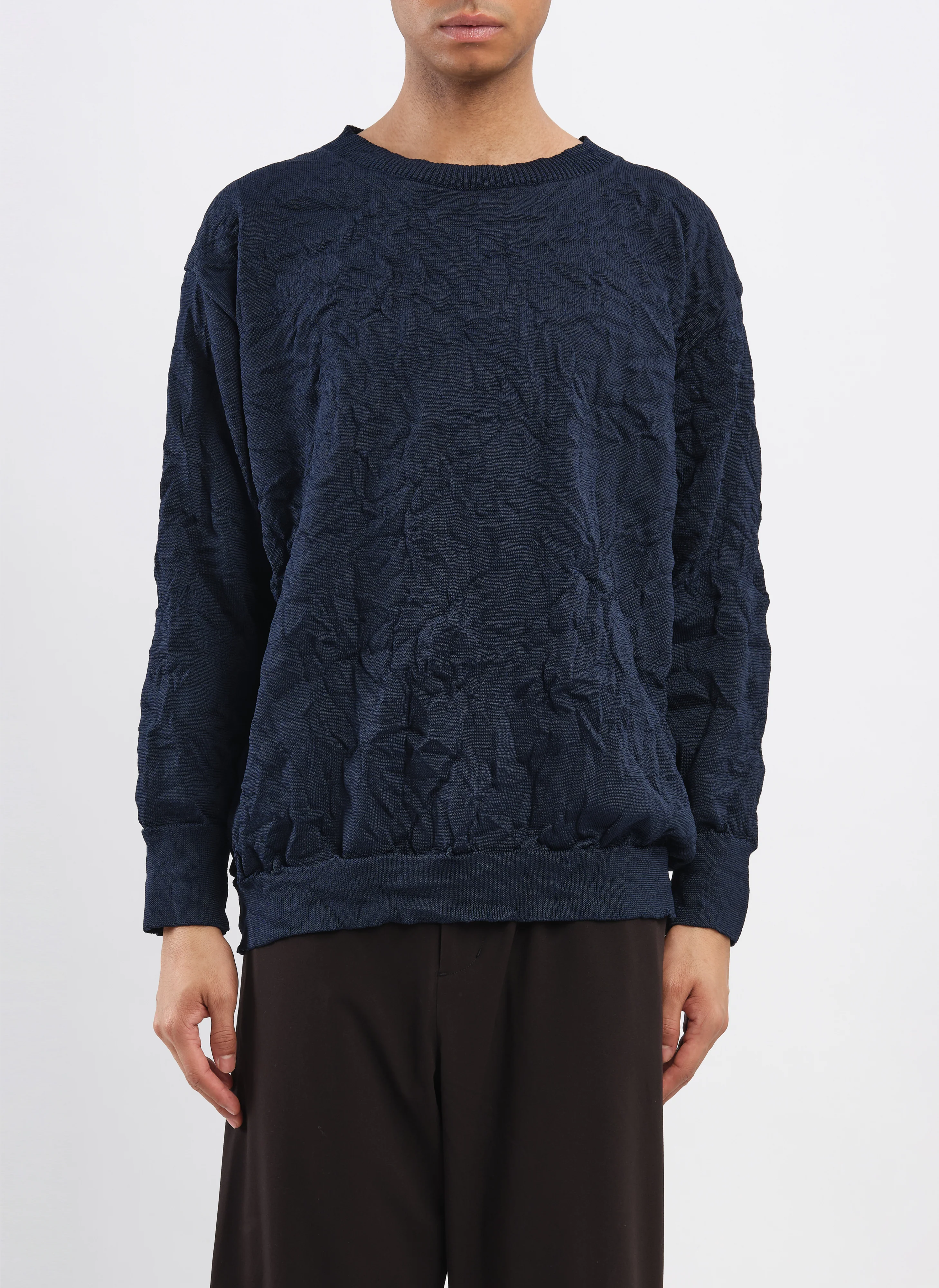 Wrinkle Polyester Dry Knit Pullover