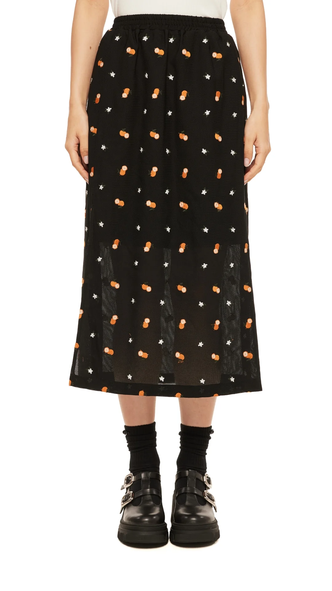 Fruit Embroidery Skirt - Hudung