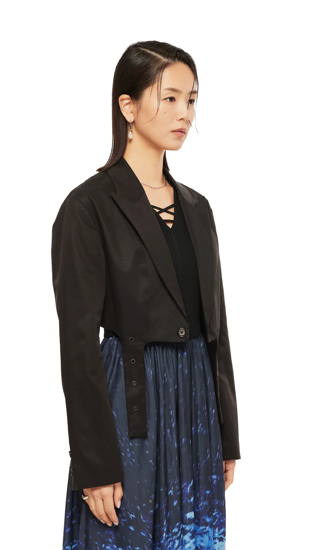 Cropped Blazer - Hudung