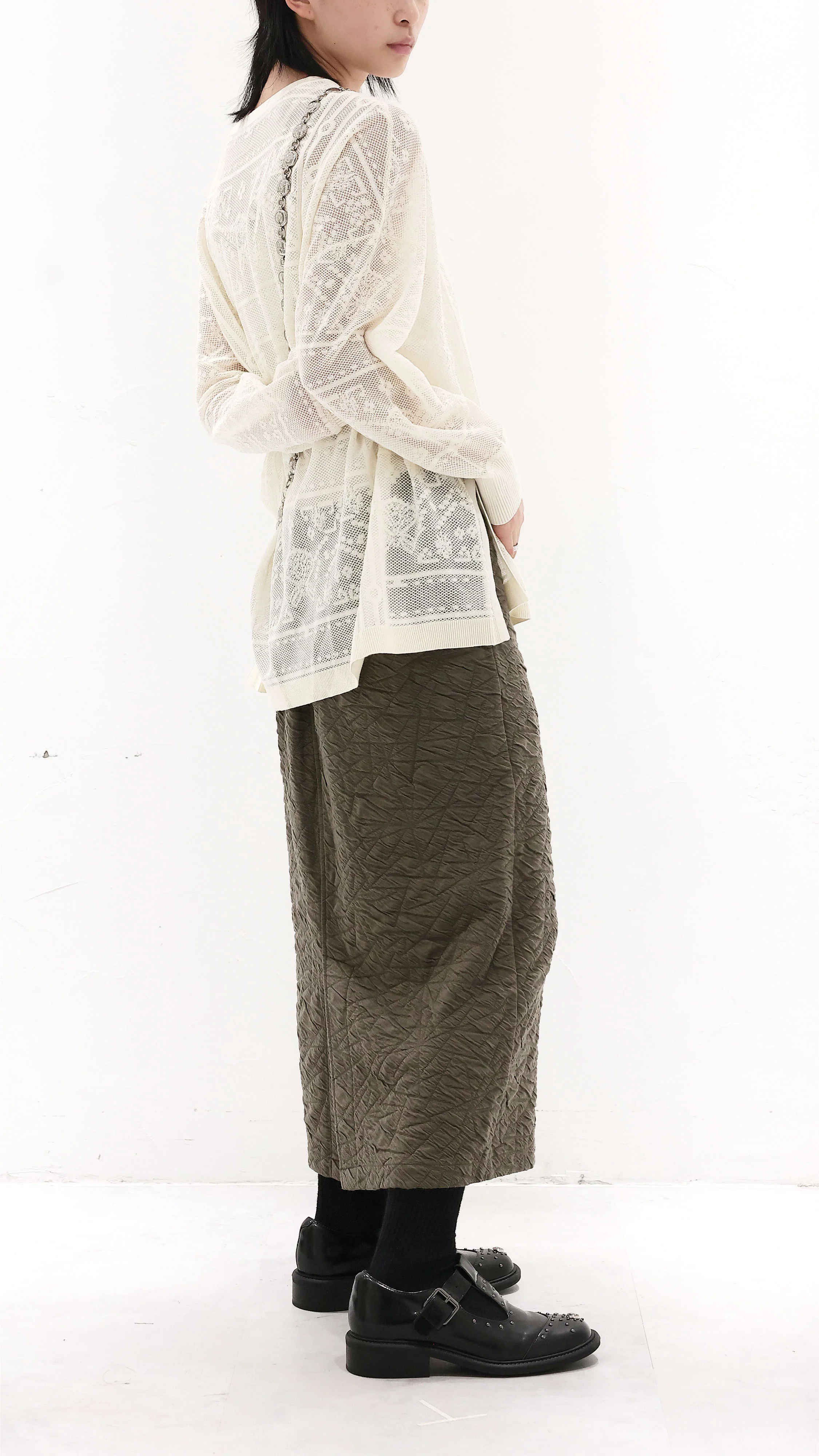 Textural Pencil Skirt - Hudung