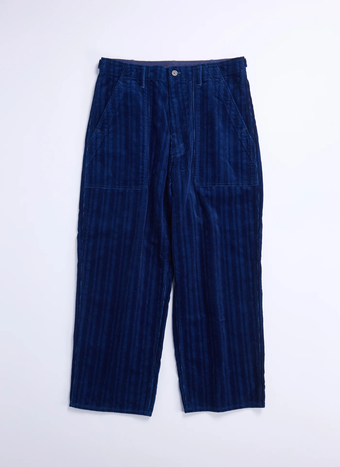 Indigo Cotton Corduroy Baker Pants - Hudung