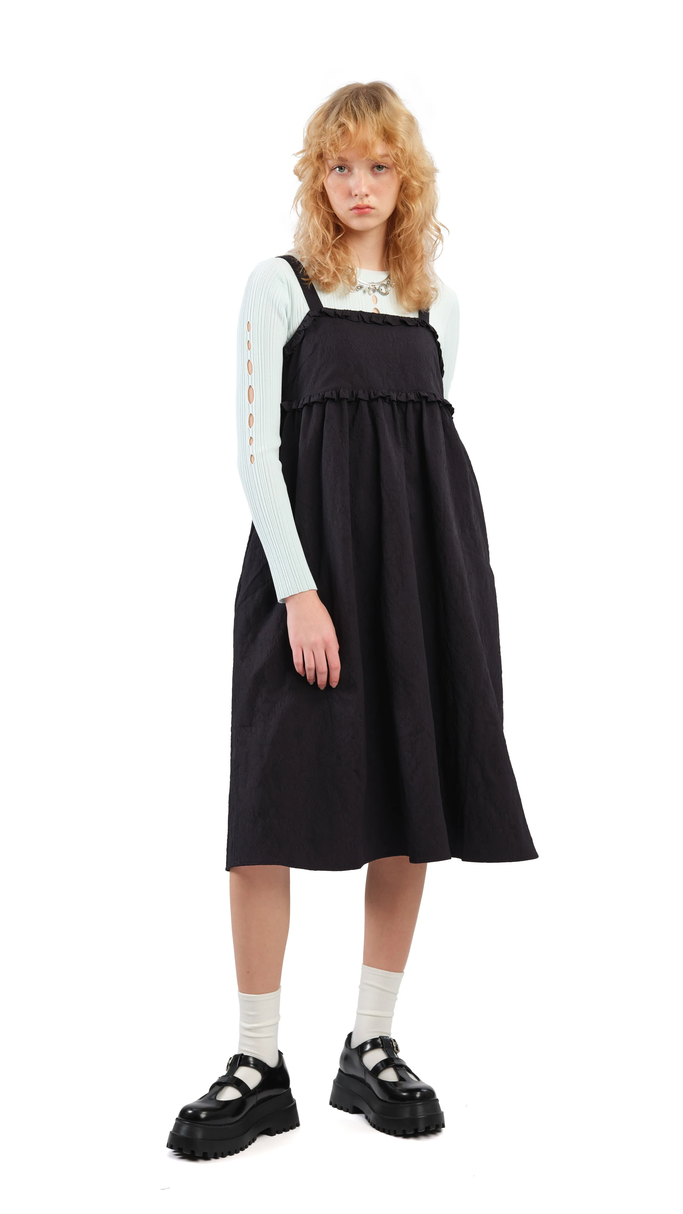 Textural Tiered Dress - Hudung