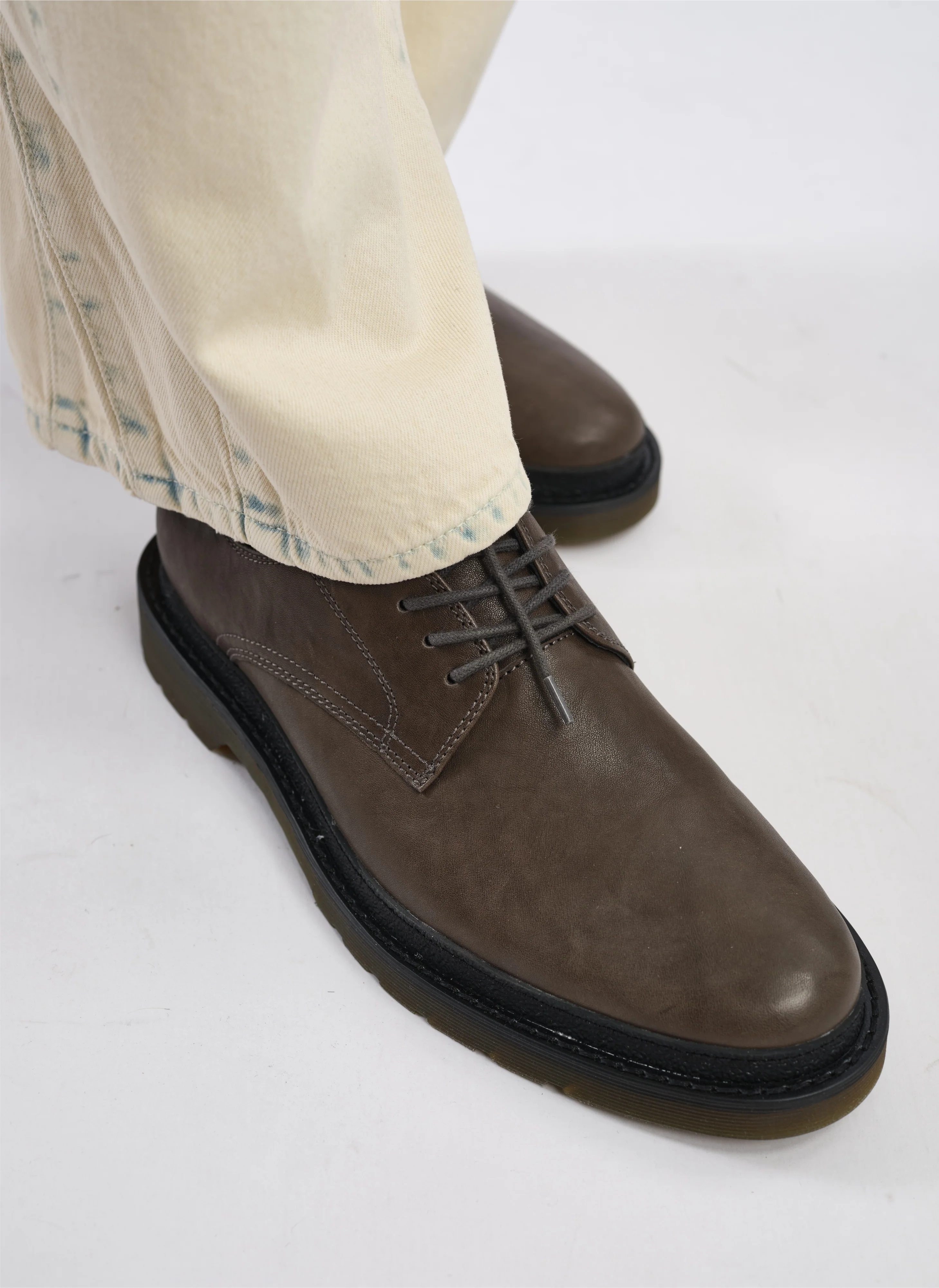 Leather Derby Shoes - Hudung
