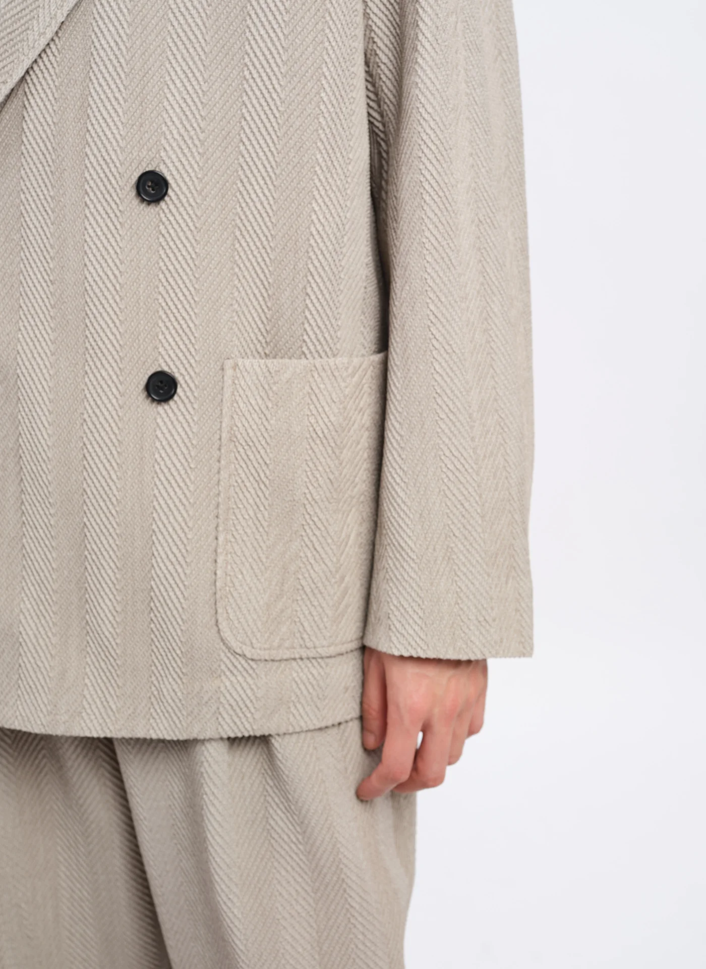 Marzotto Soft Double Breasted Blazer - Hudung