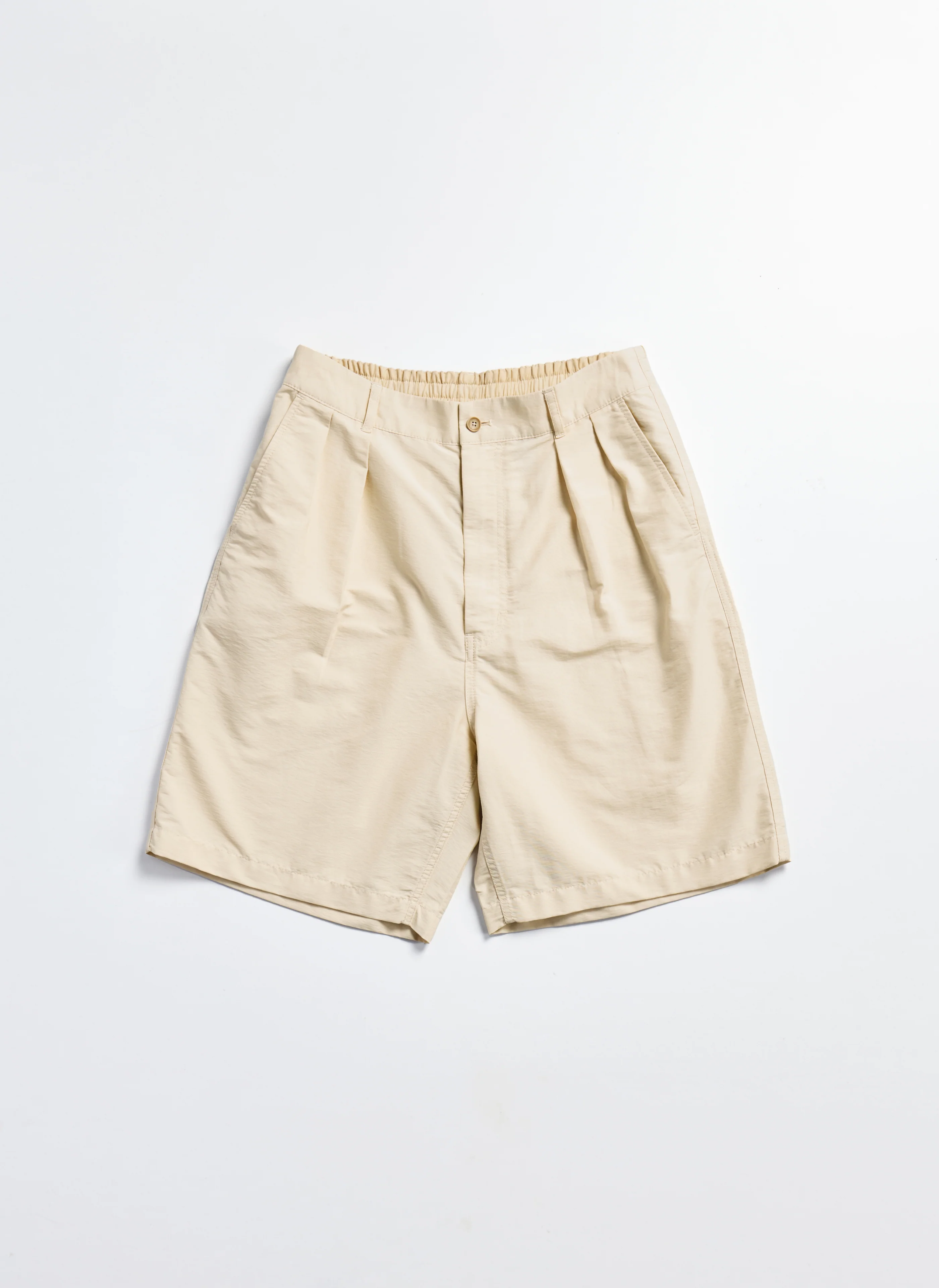 Cotton Nylon Pleated Shorts - Hudung