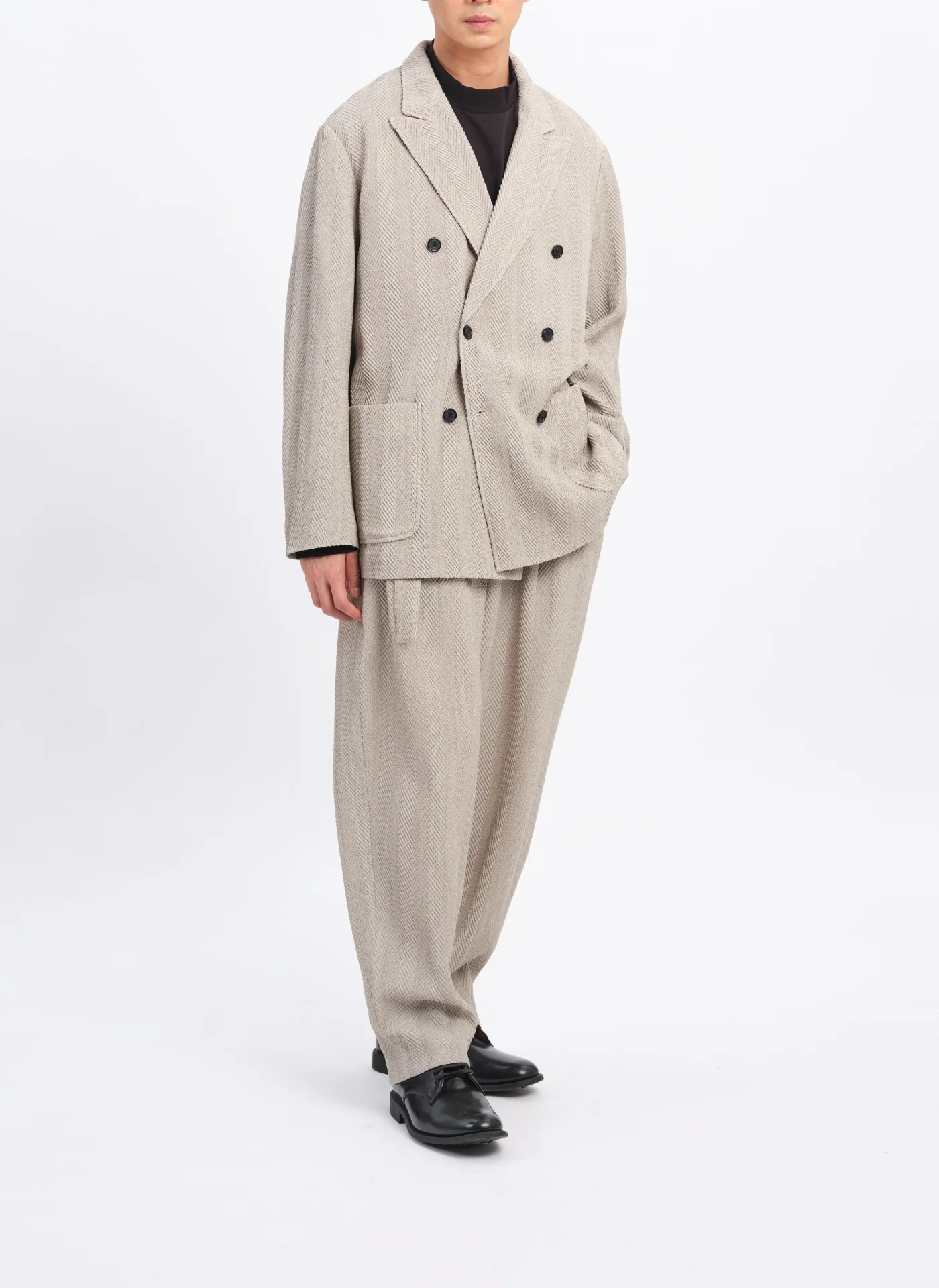 Marzotto Soft Double Breasted Blazer - Hudung