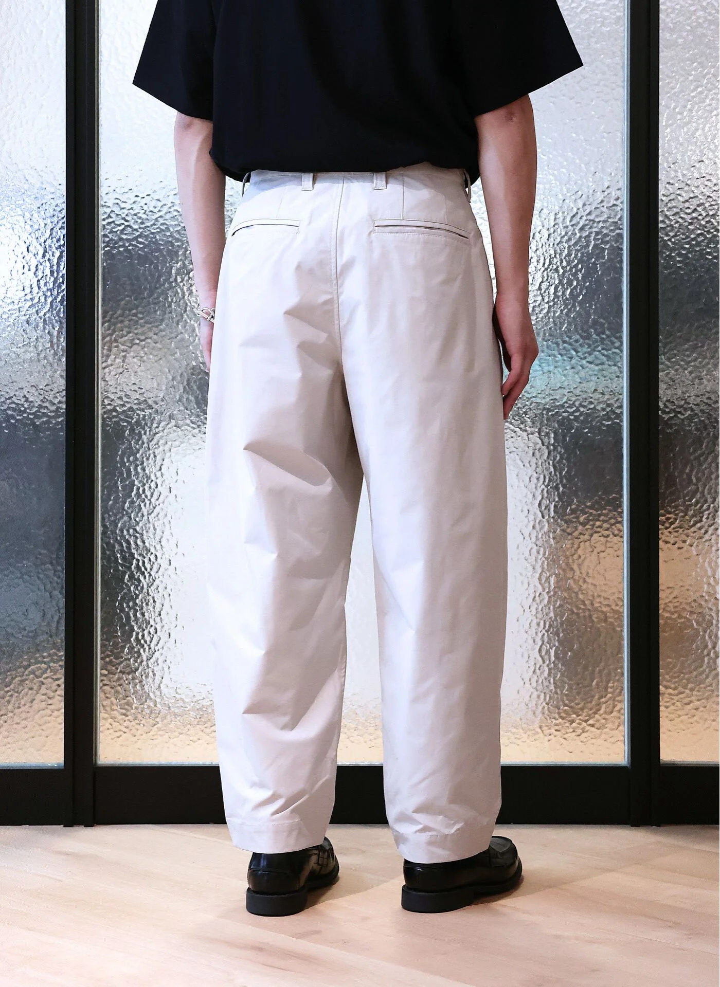 Lt. weight Cotton Touch Solotex Pleats Pants - Hudung