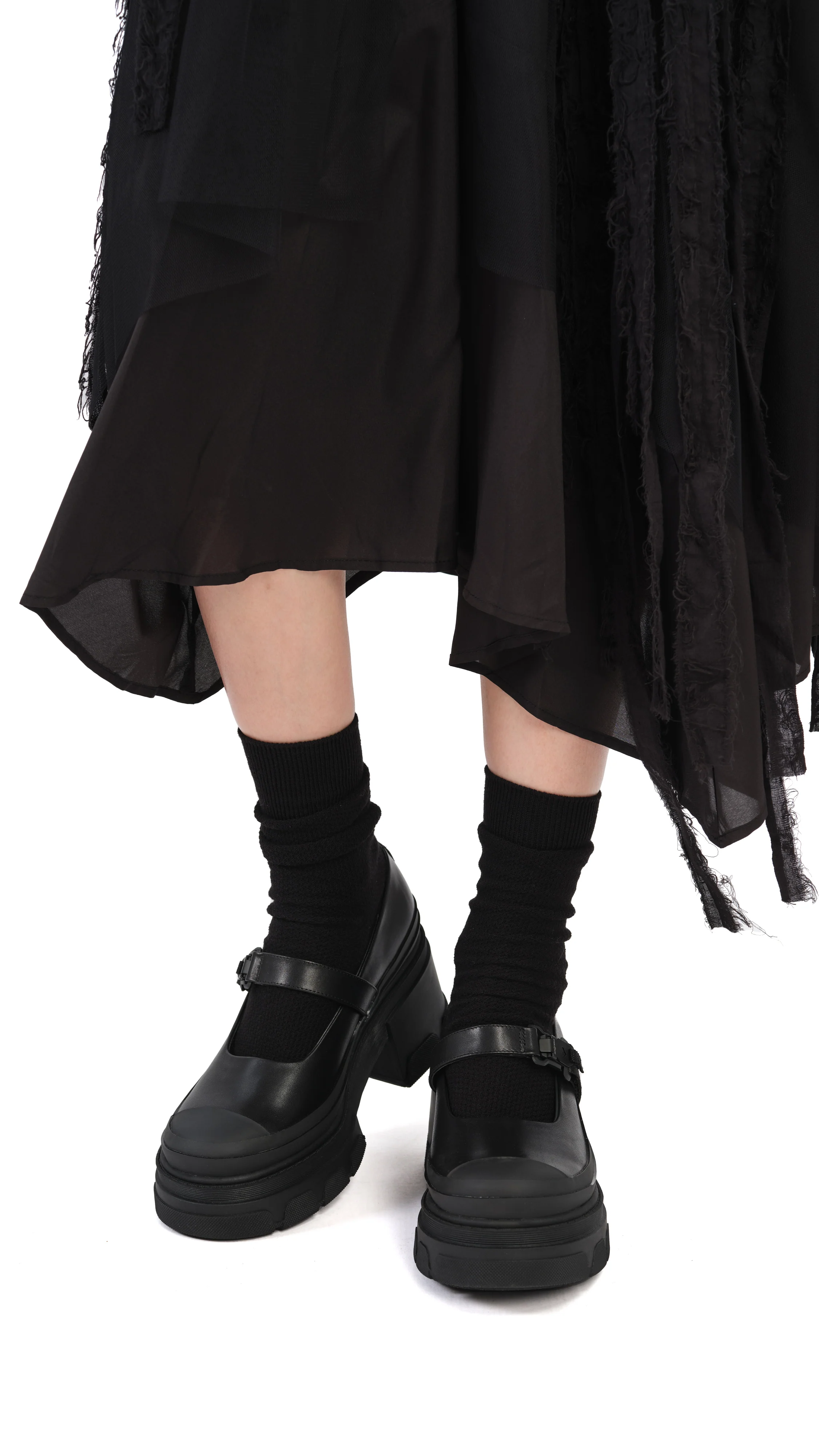 Leather Mary Jane Heels - Hudung