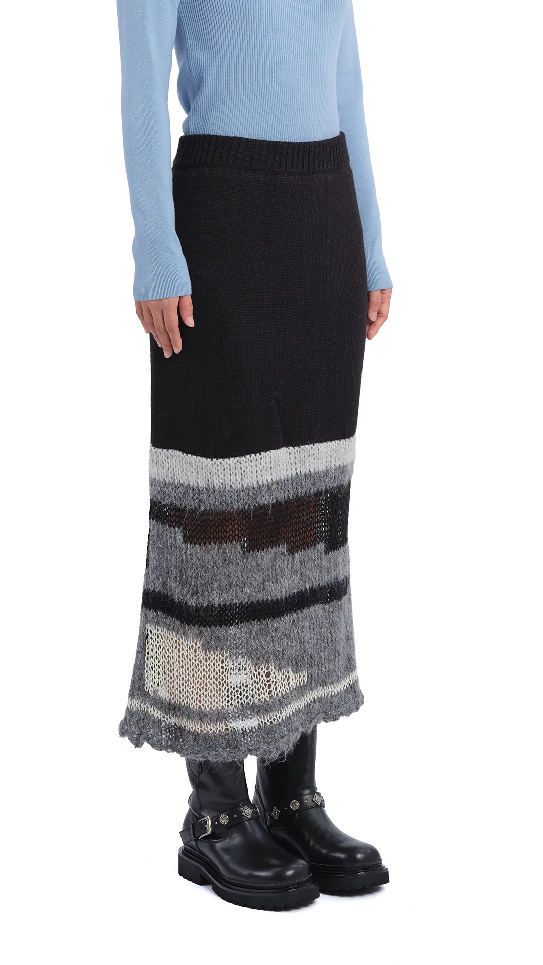 Mix Yarn Knit Skirt - Hudung