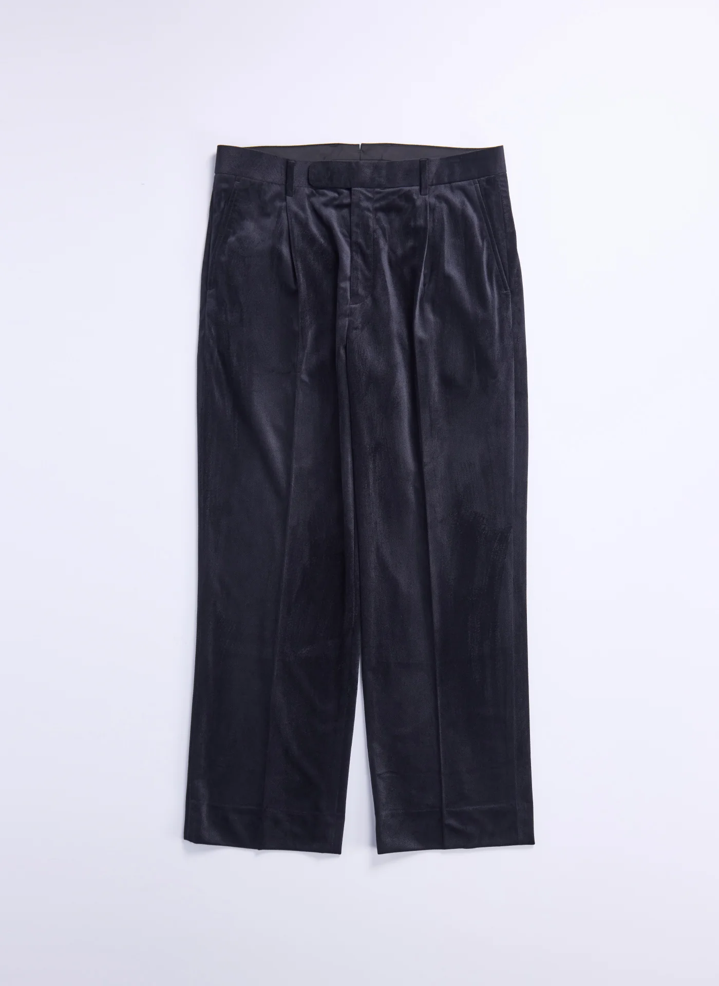 Micro Polyester Velour Twill Suit Pants - Hudung