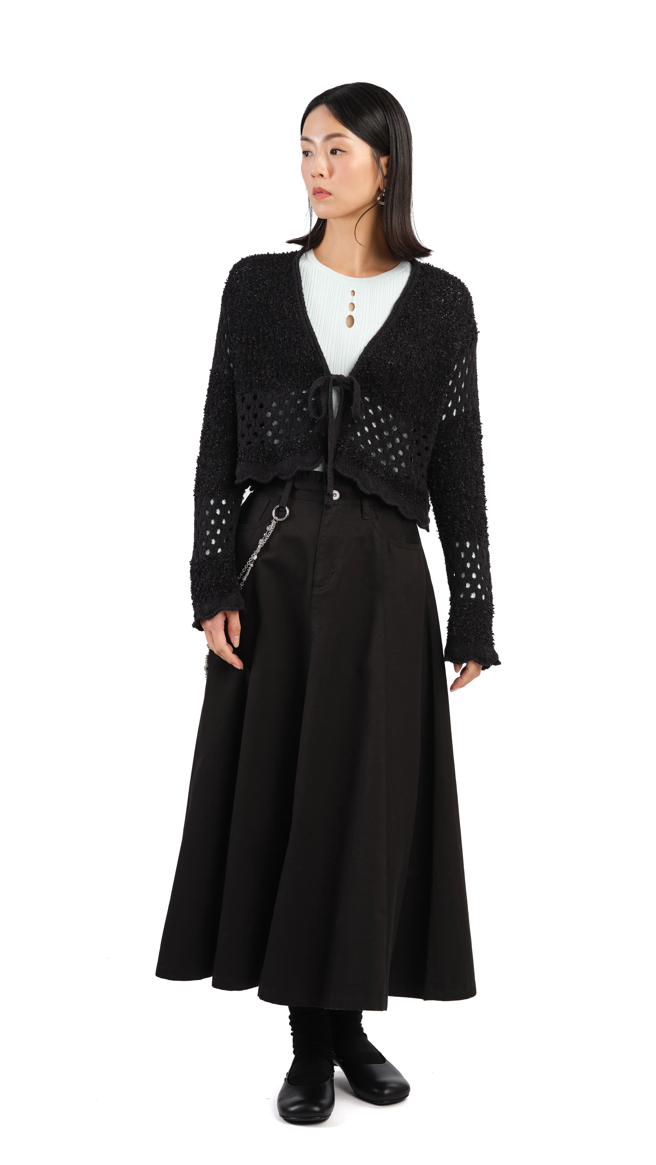 Ruffles Trim Skirt - Hudung