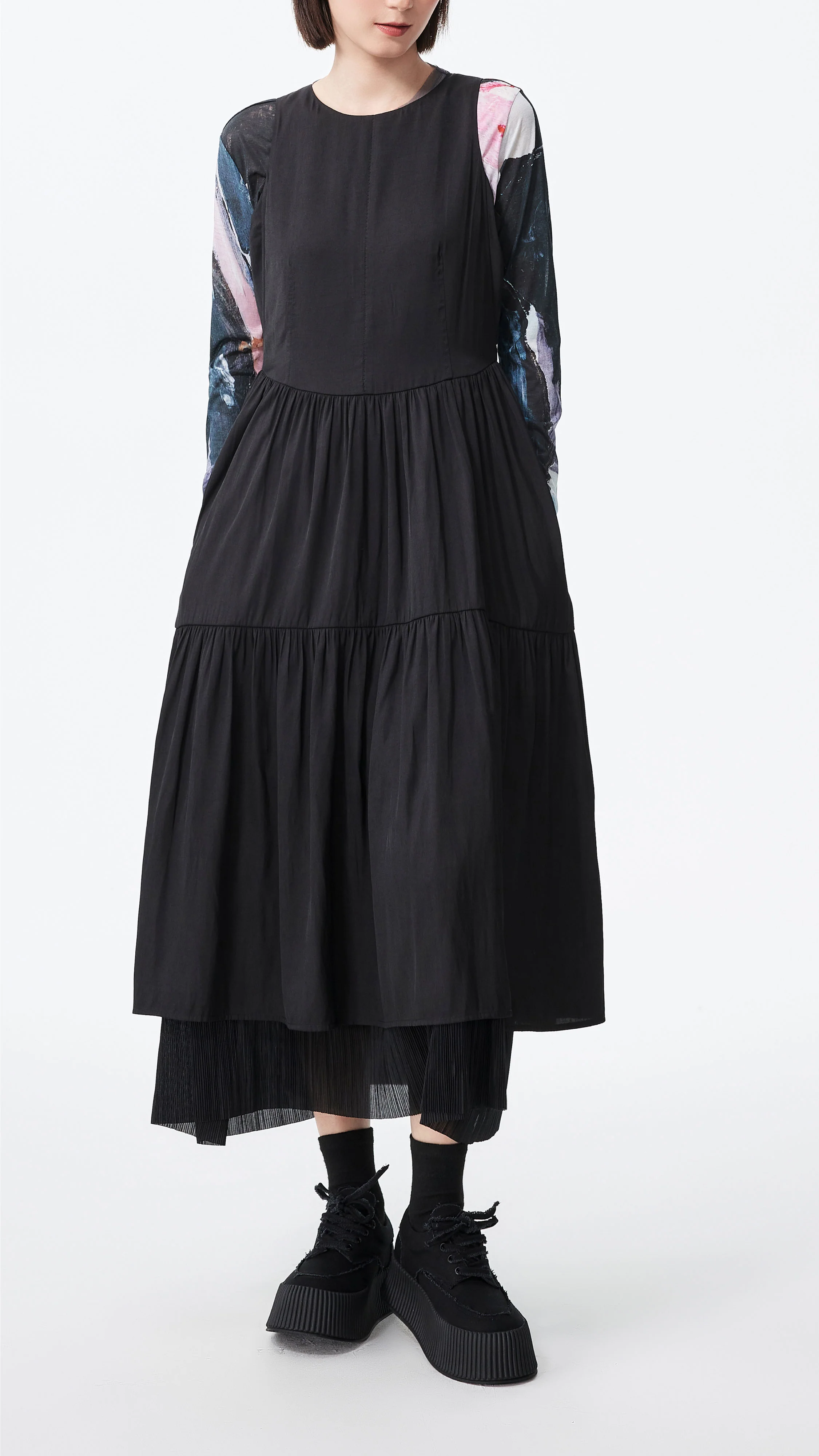 Tiered Midi Dress - Hudung