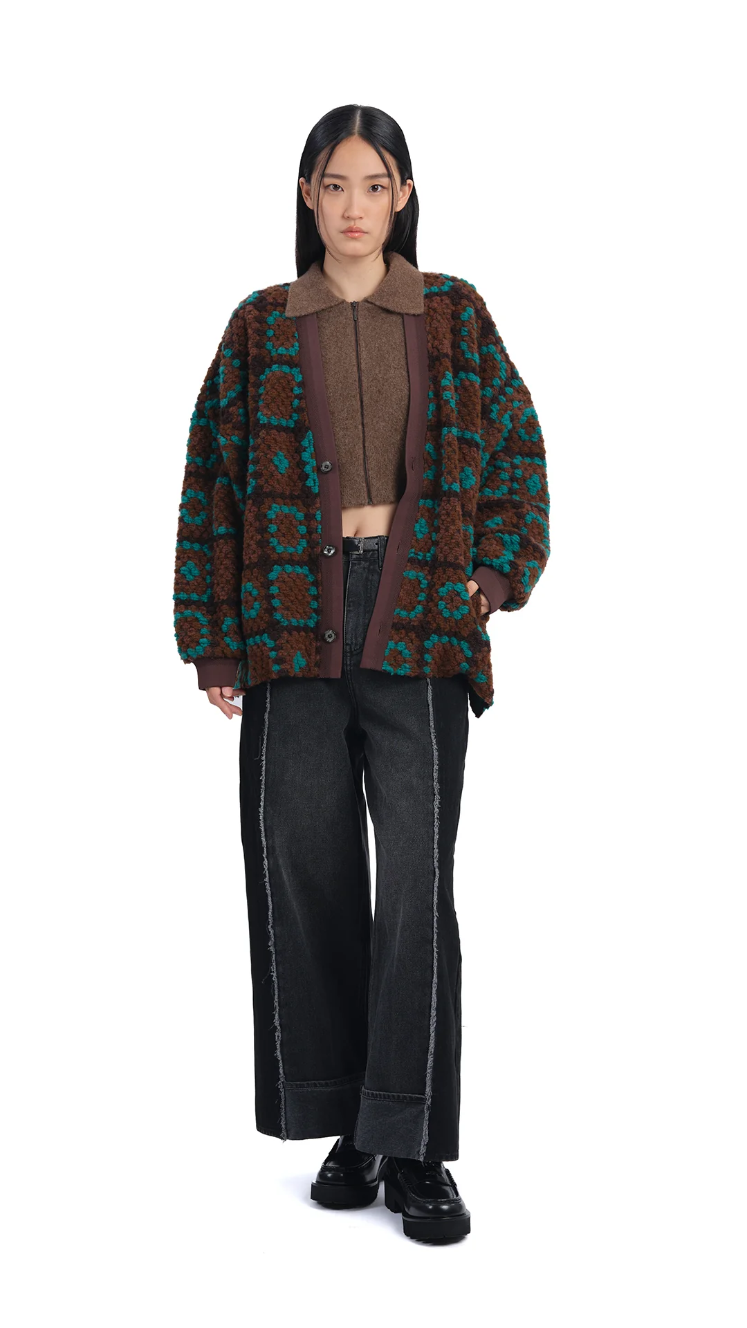 Yak Zip-Up Cardigan - Hudung