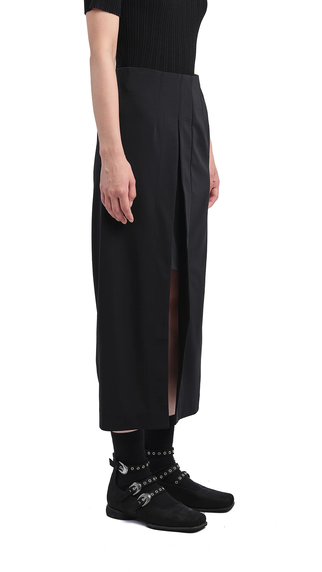 Pencil Split Skirt - Hudung