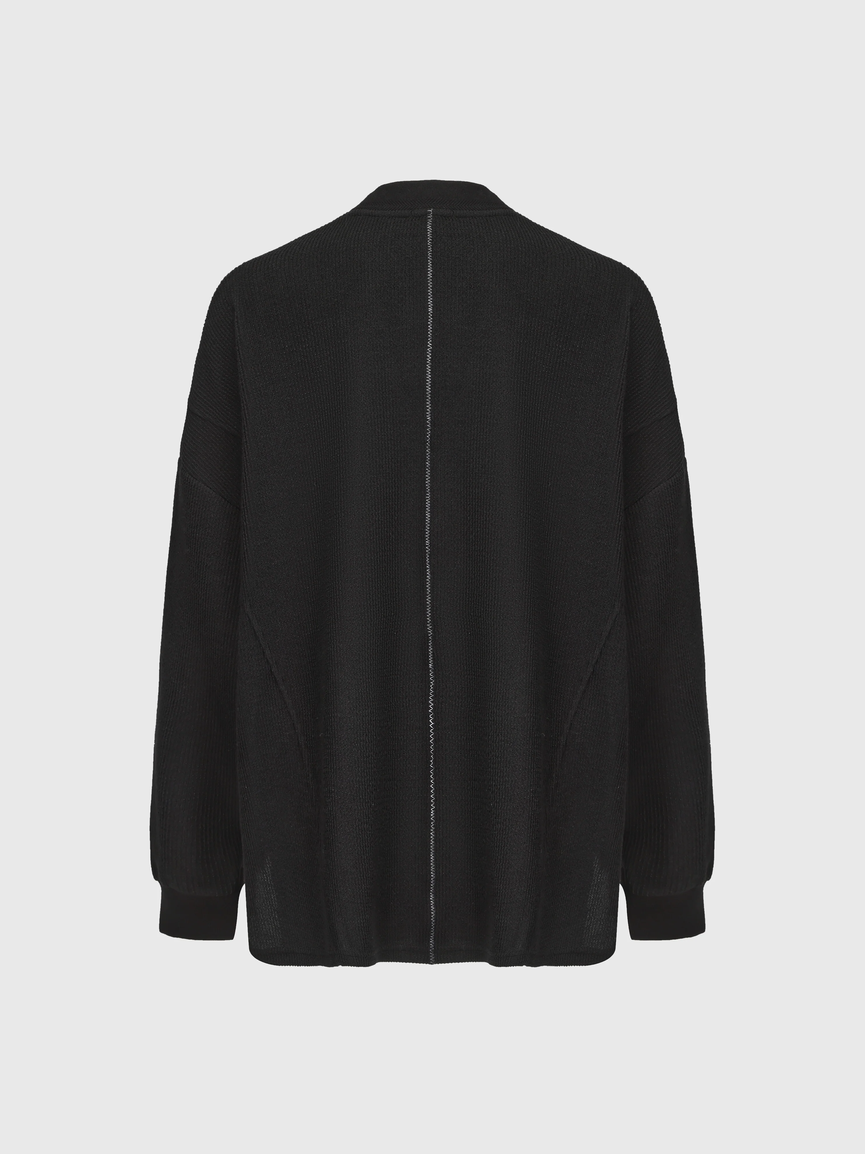 Oversized Cut Sewn Cardigan - Hudung