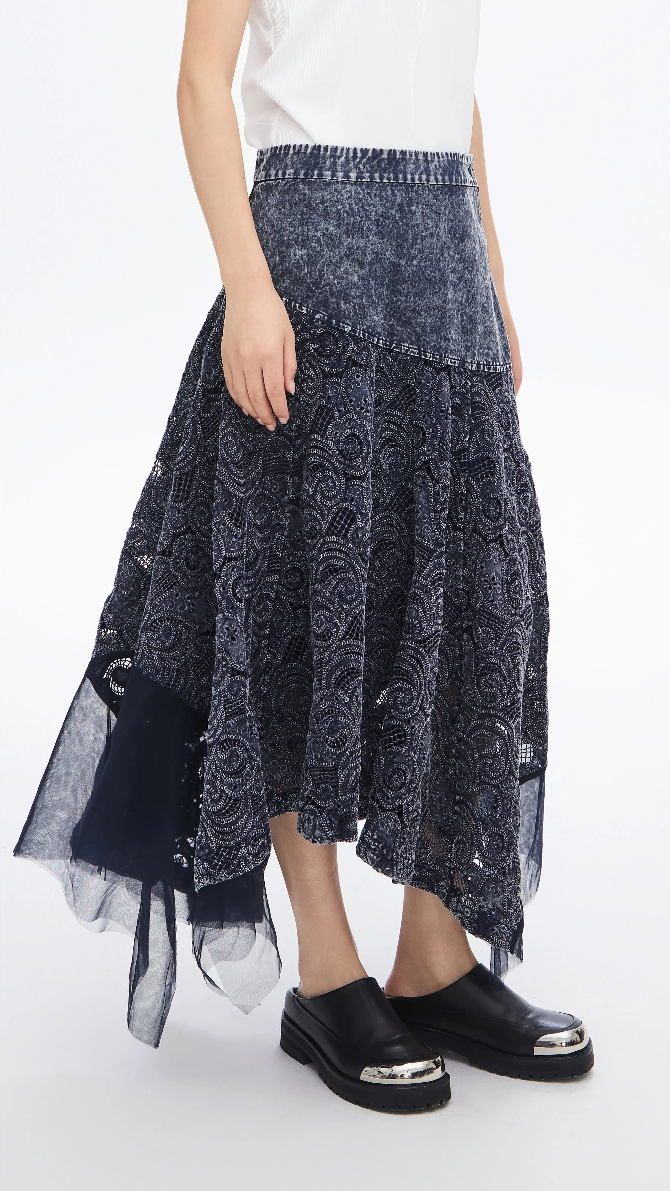 Cold-dye Lace Skirt - Hudung
