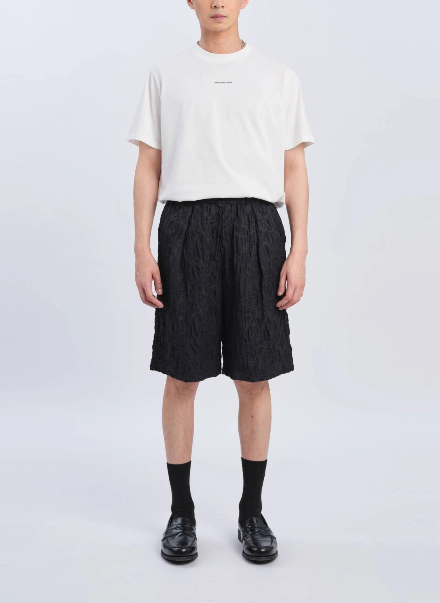 Nylon Embossed Shorts - Hudung