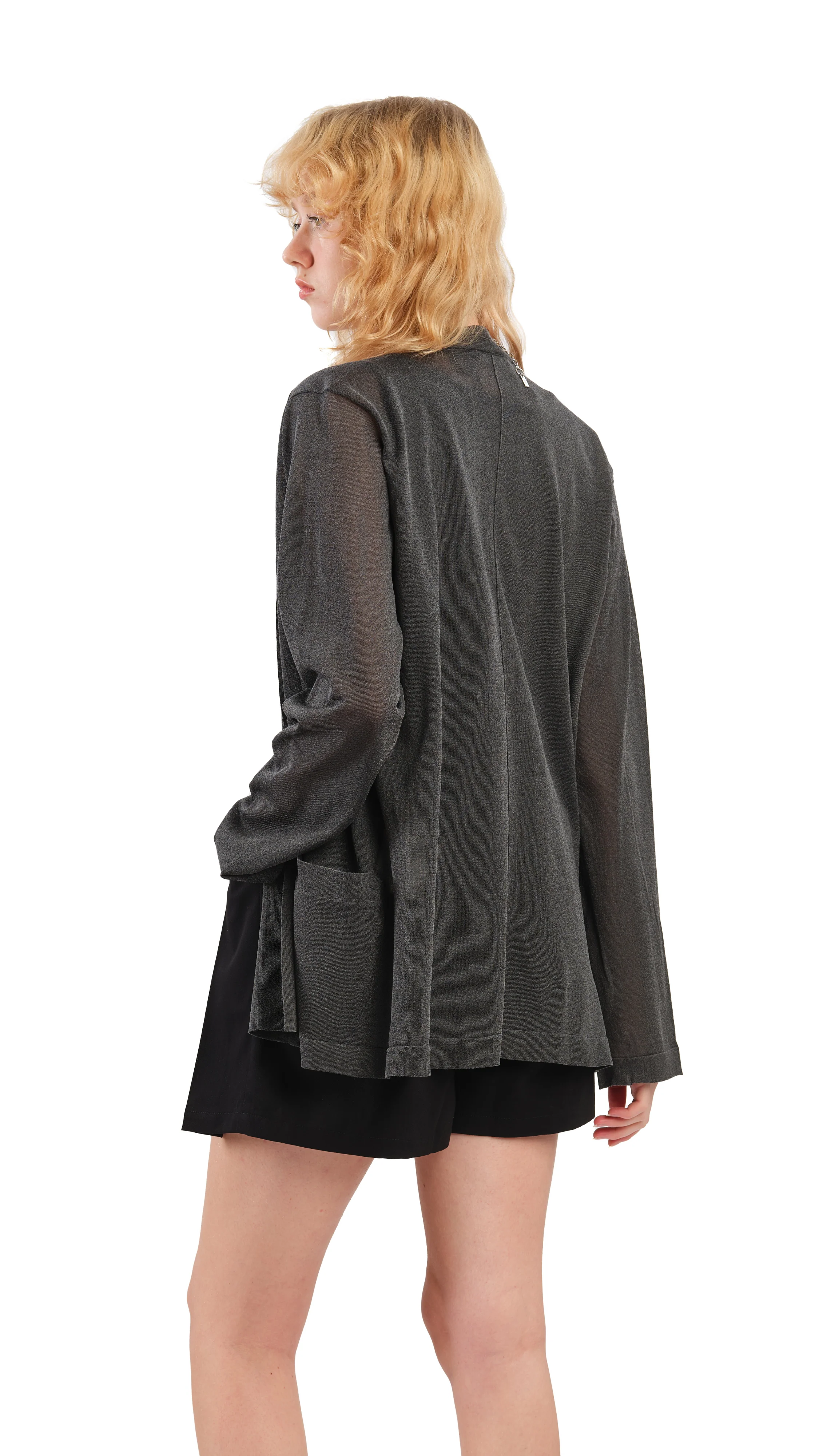 Sheer Knit Blazer - Hudung