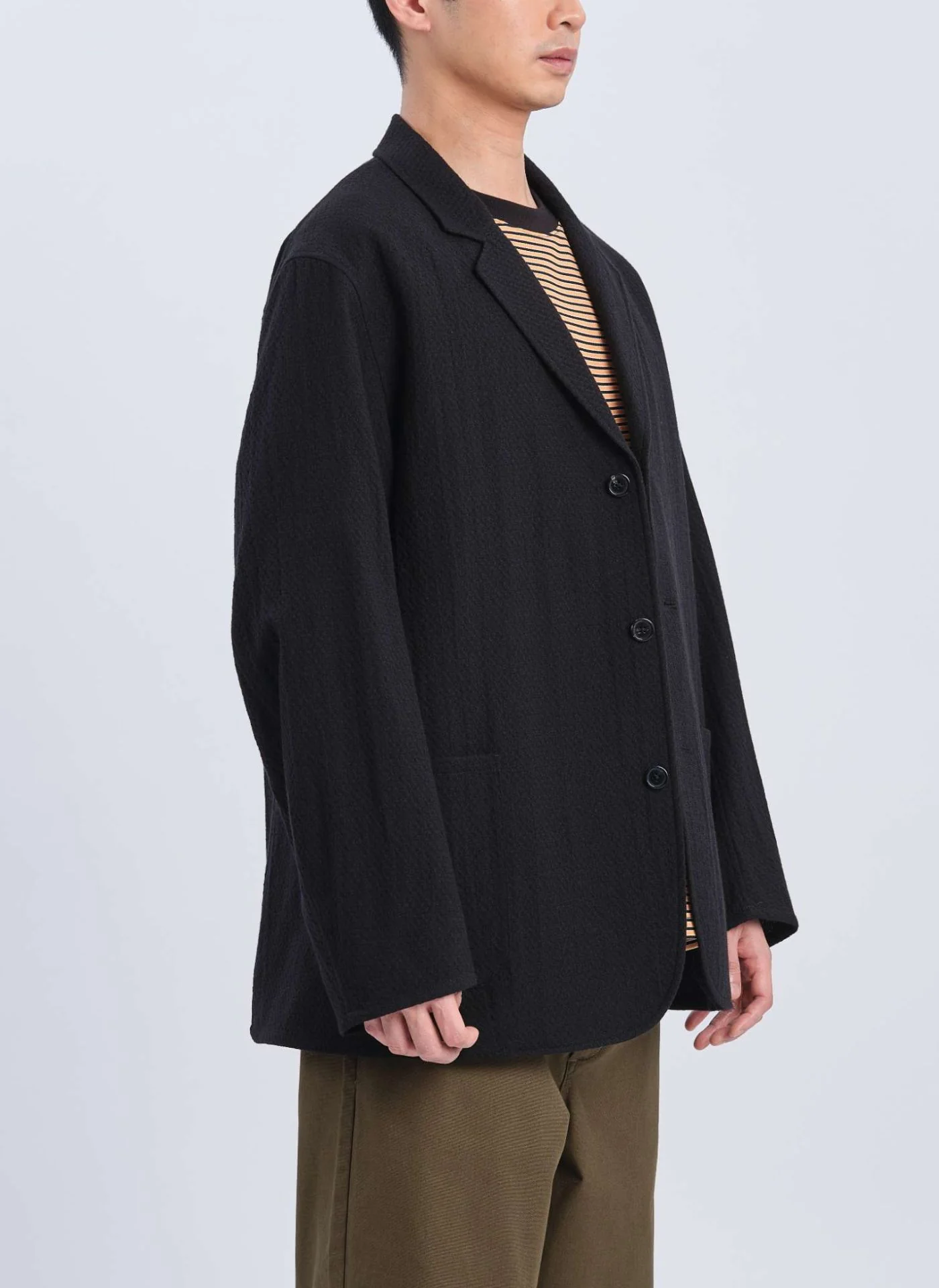 Marzotto Wool Spandex Soft Single Breasted Blazer - Hudung