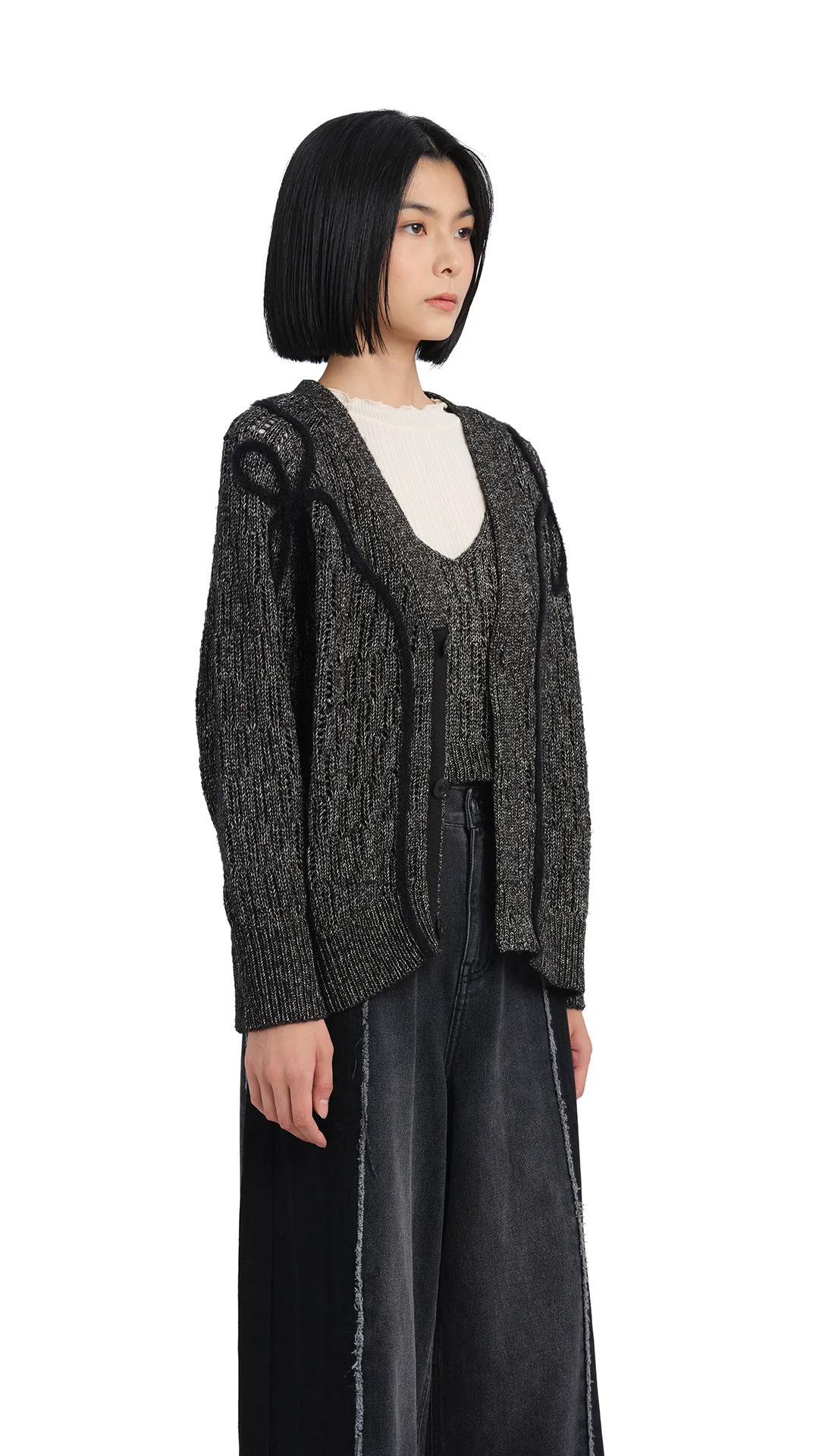 Textural Cardigan - Hudung