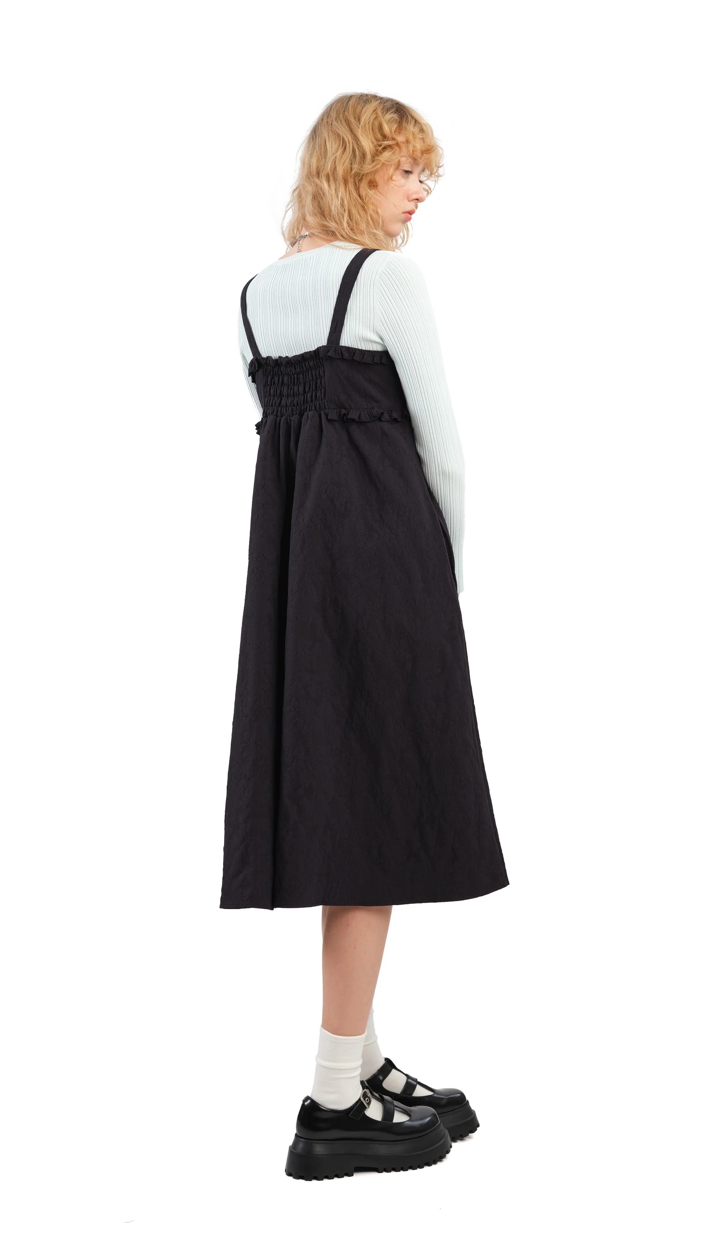 Textural Tiered Dress - Hudung