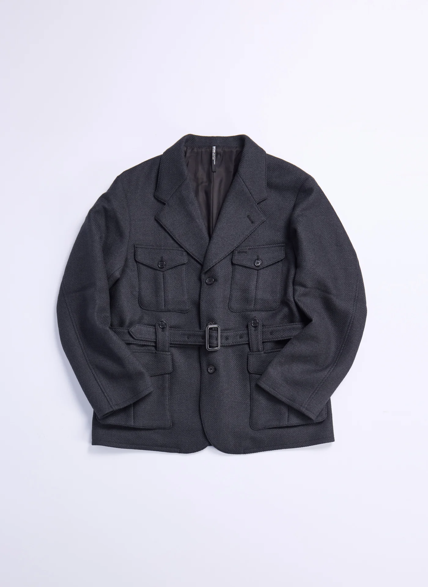 Marzotto Wool Single Breasted Soft Hunting Blazer - Hudung