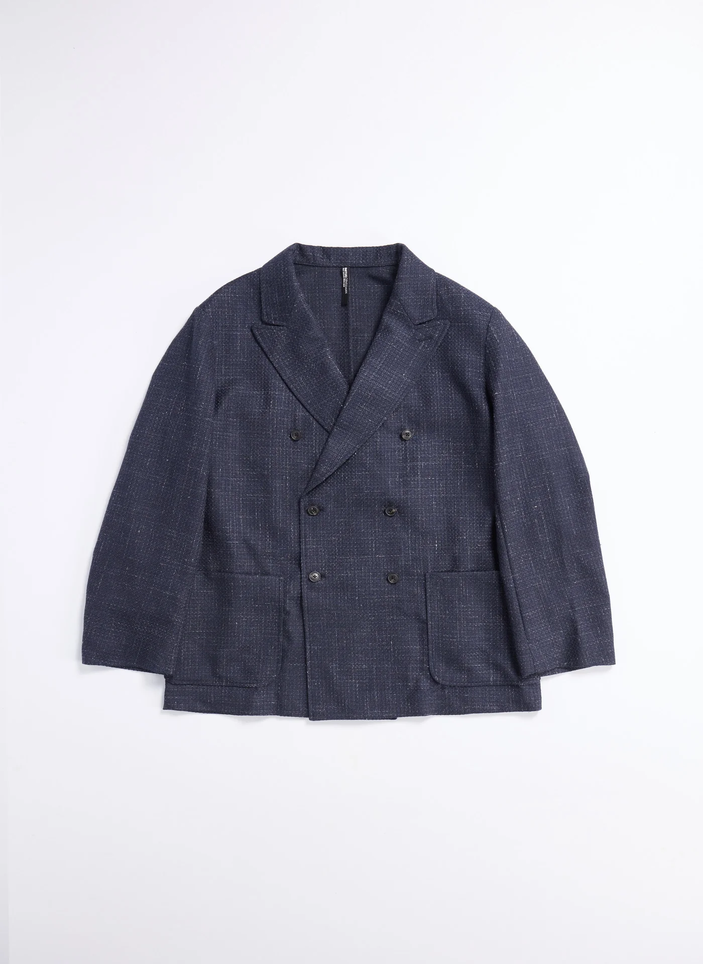 Marzotto Wool Silk Linen Soft Double Breasted Blazer - Hudung