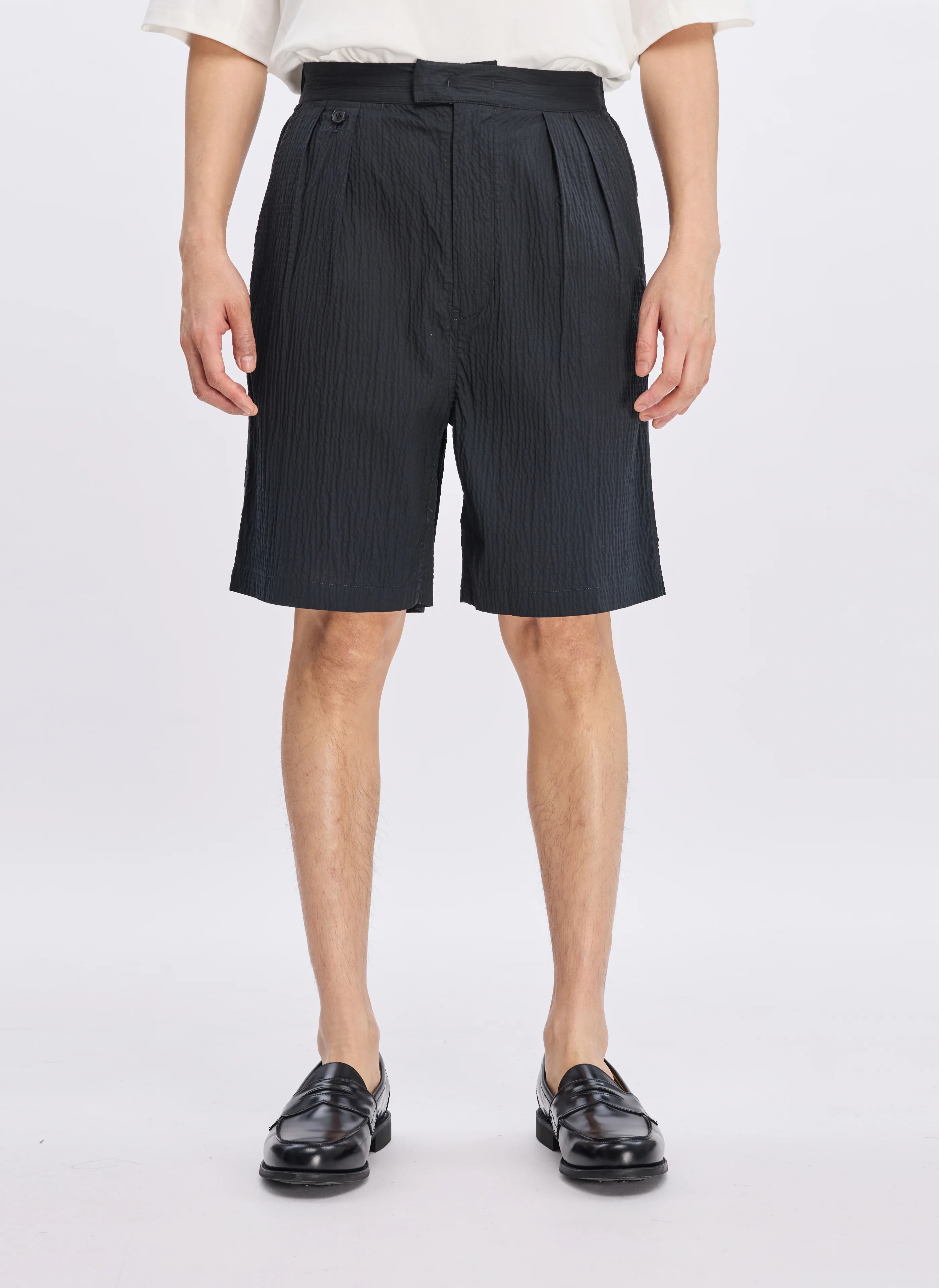Indigo Cotton Linen Shorts - Hudung
