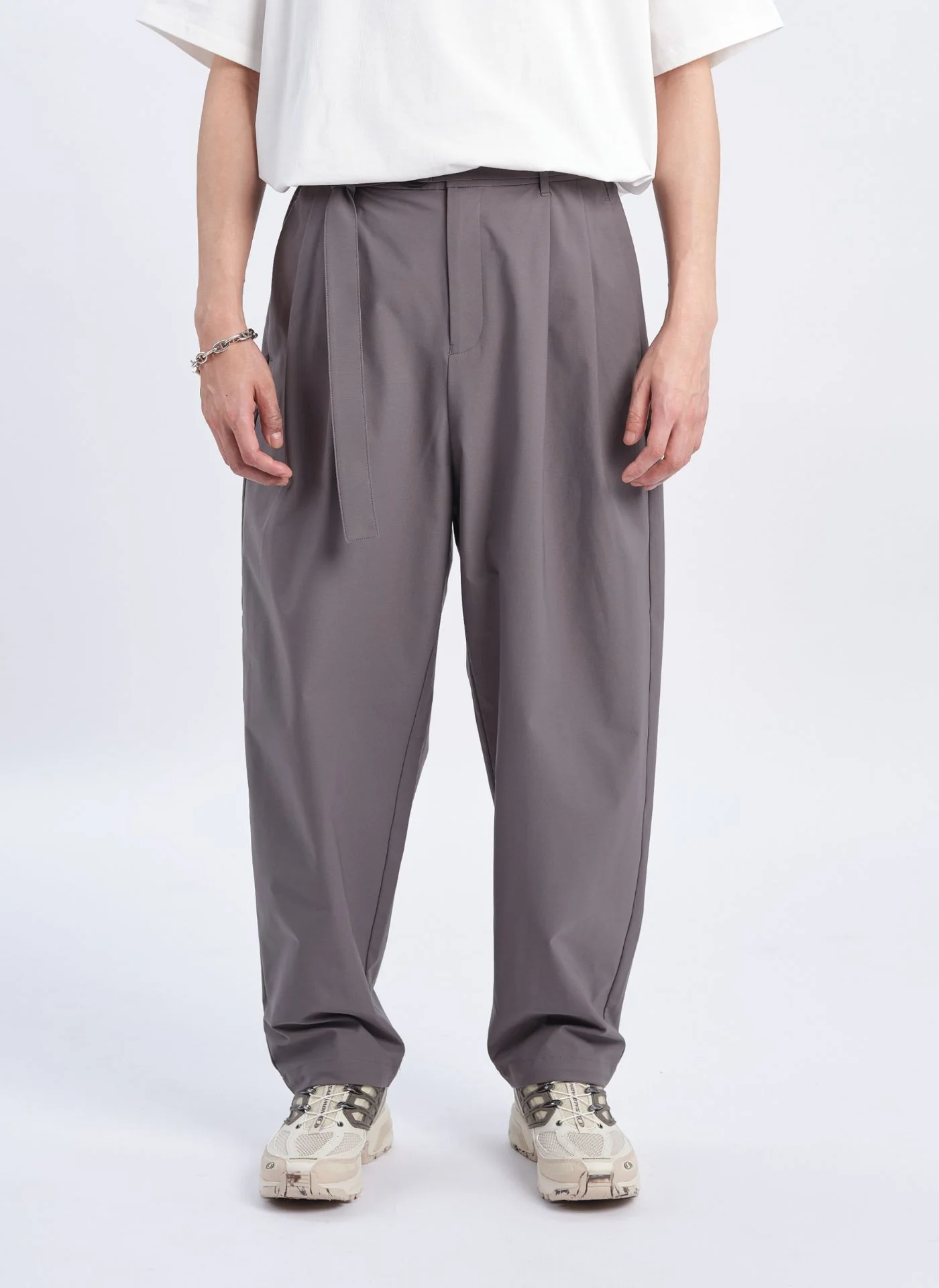 Cotton Touch Solotex Wide Tapered Pants (P-12) - Hudung