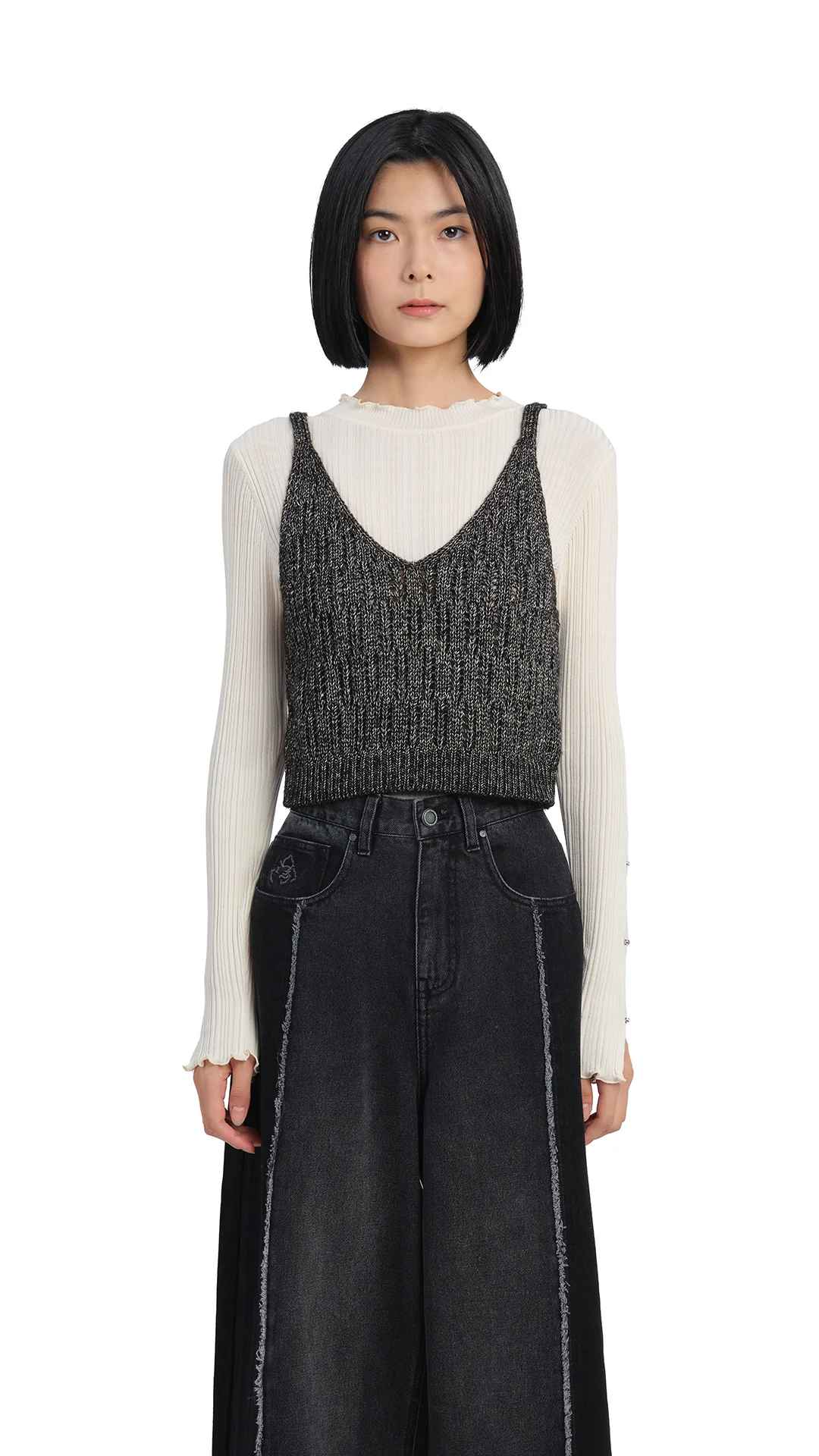Textural Knit Vest - Hudung