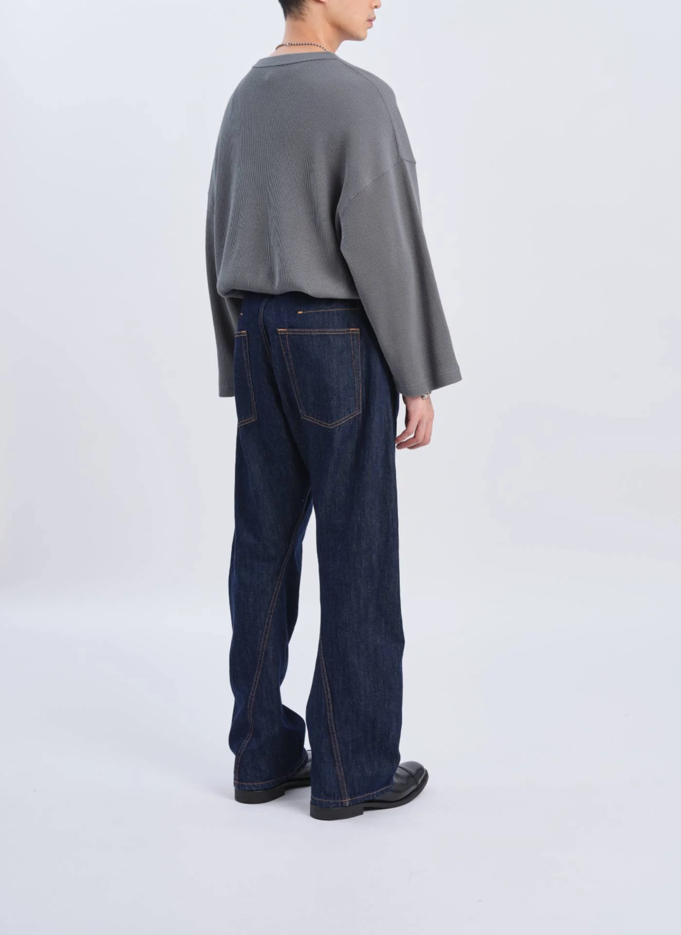 Indigo Cotton Linen Denim Jeans - Hudung