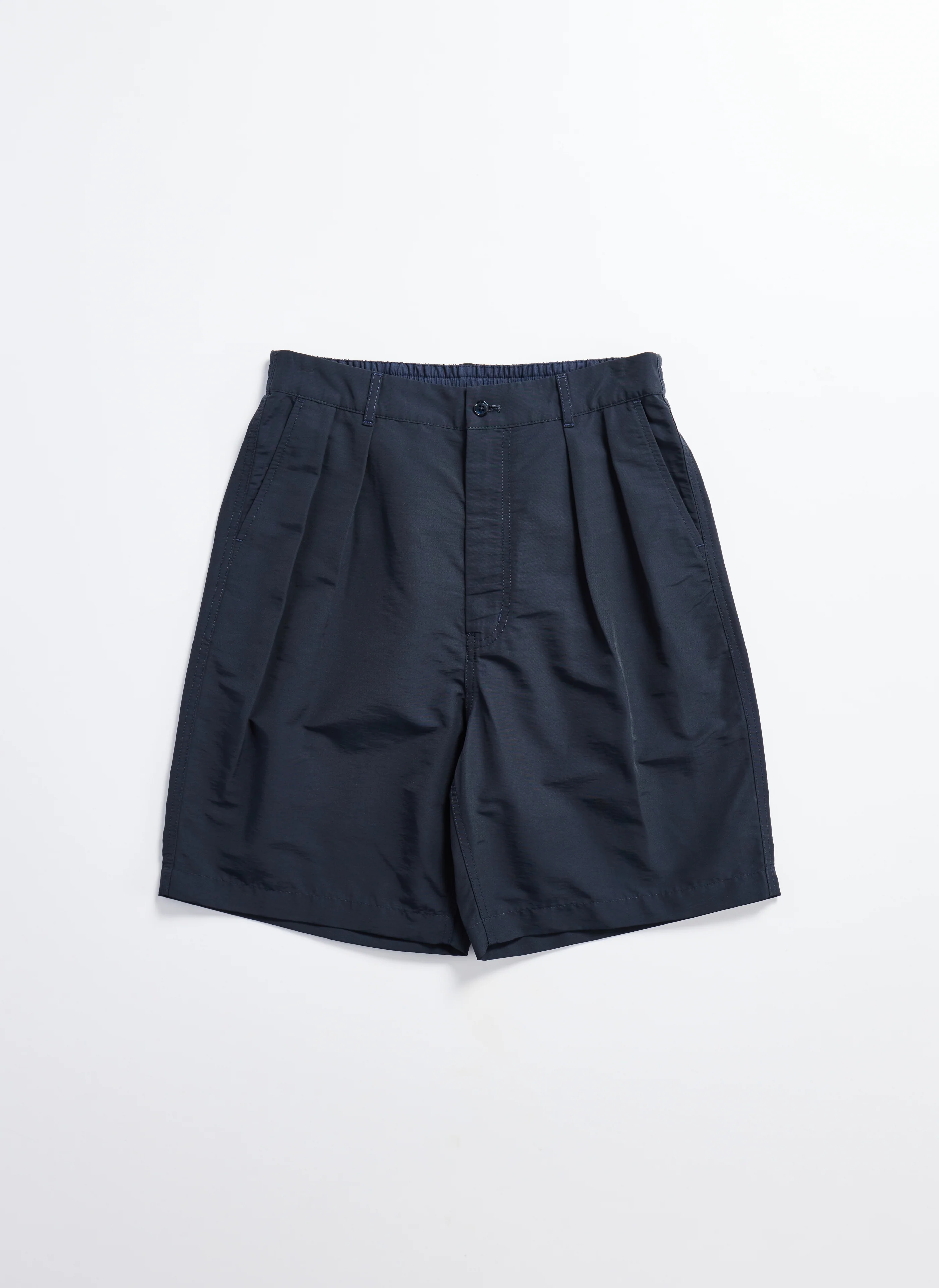 Cotton Nylon Pleated Shorts - Hudung
