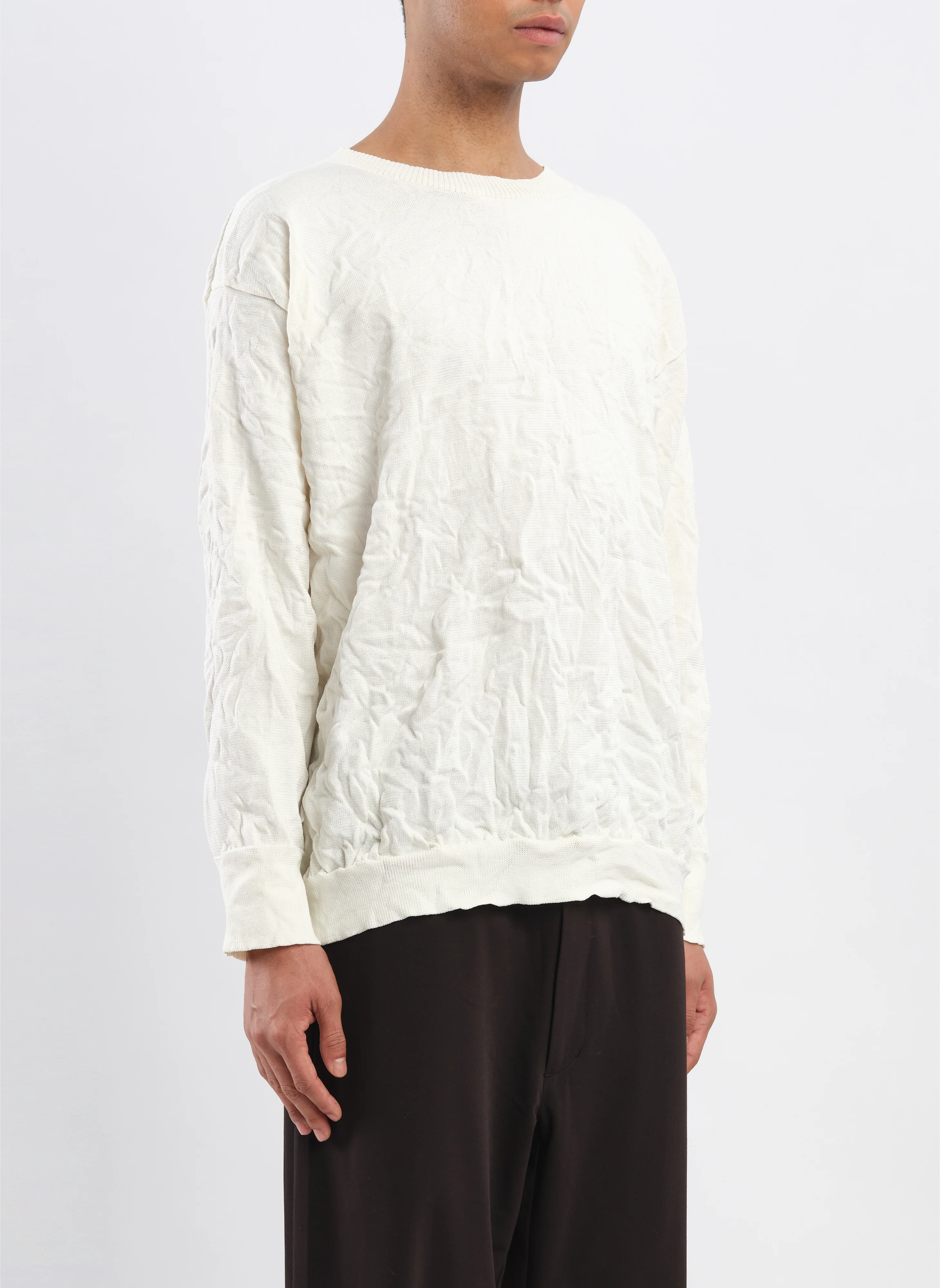 Wrinkle Polyester Dry Knit Pullover - Hudung