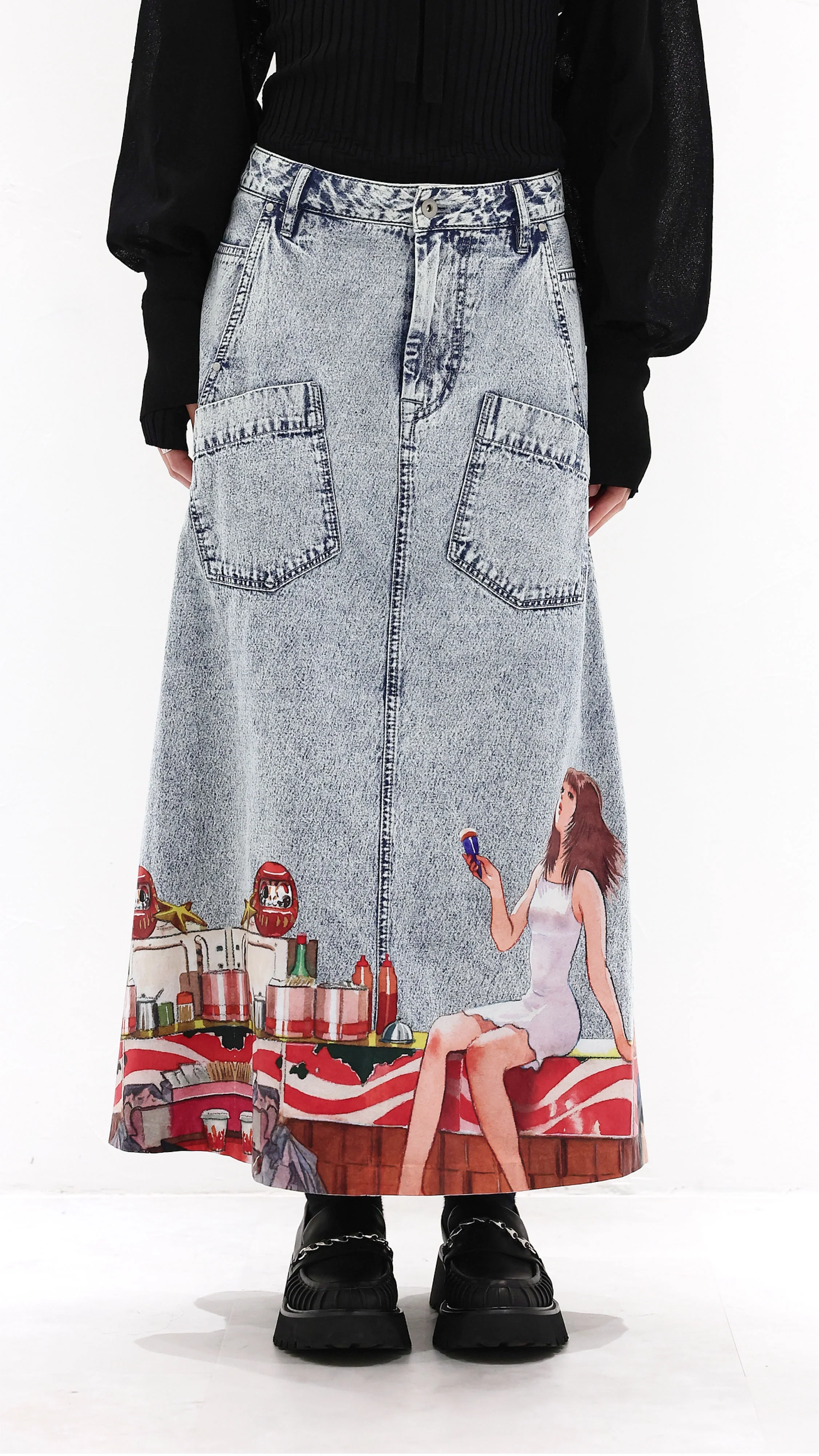 INITIAL x Little Thunder Anime Skirts - Hudung