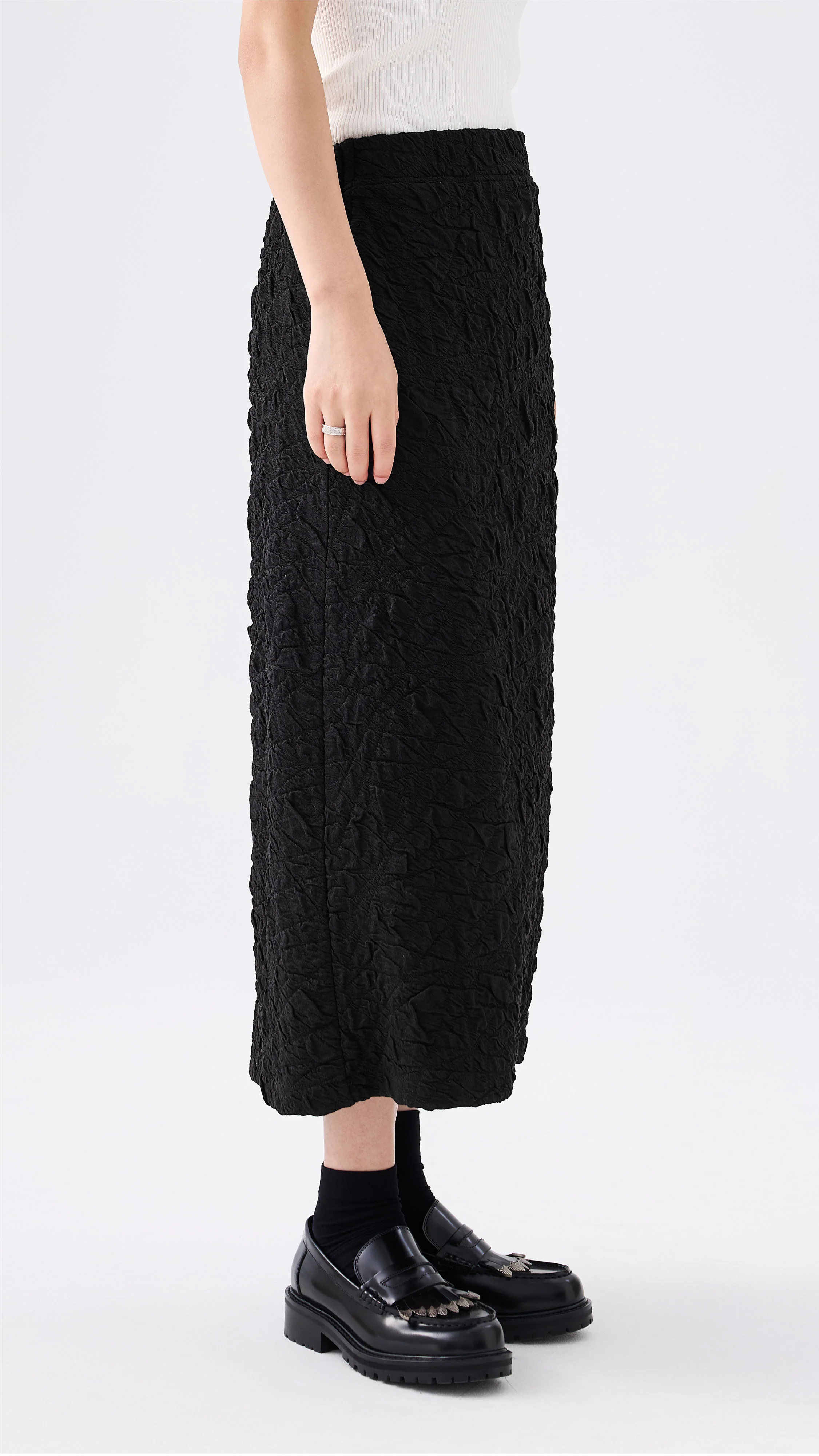Textural Pencil Skirt - Hudung
