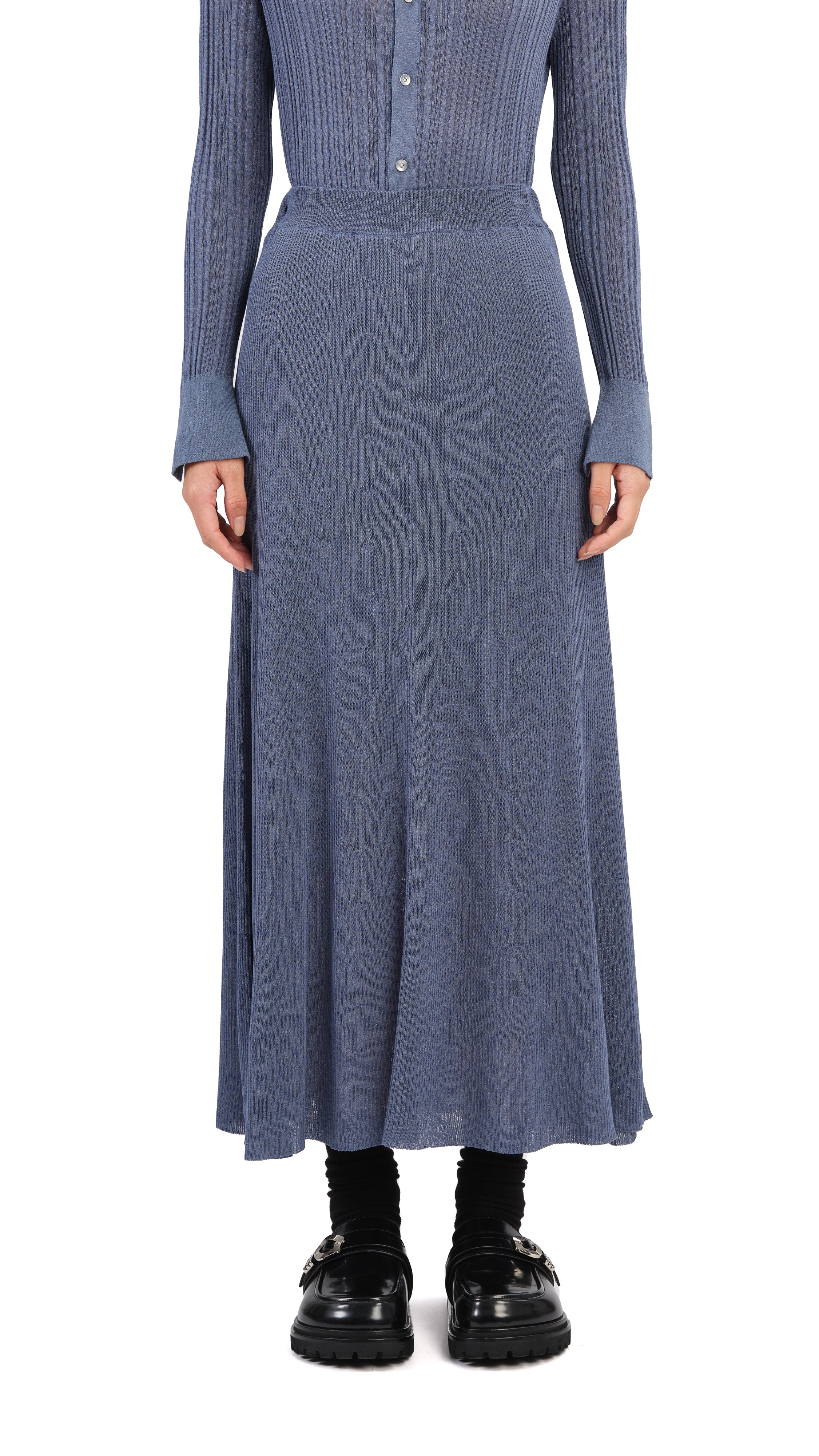 Lurex Knit Skirt - Hudung