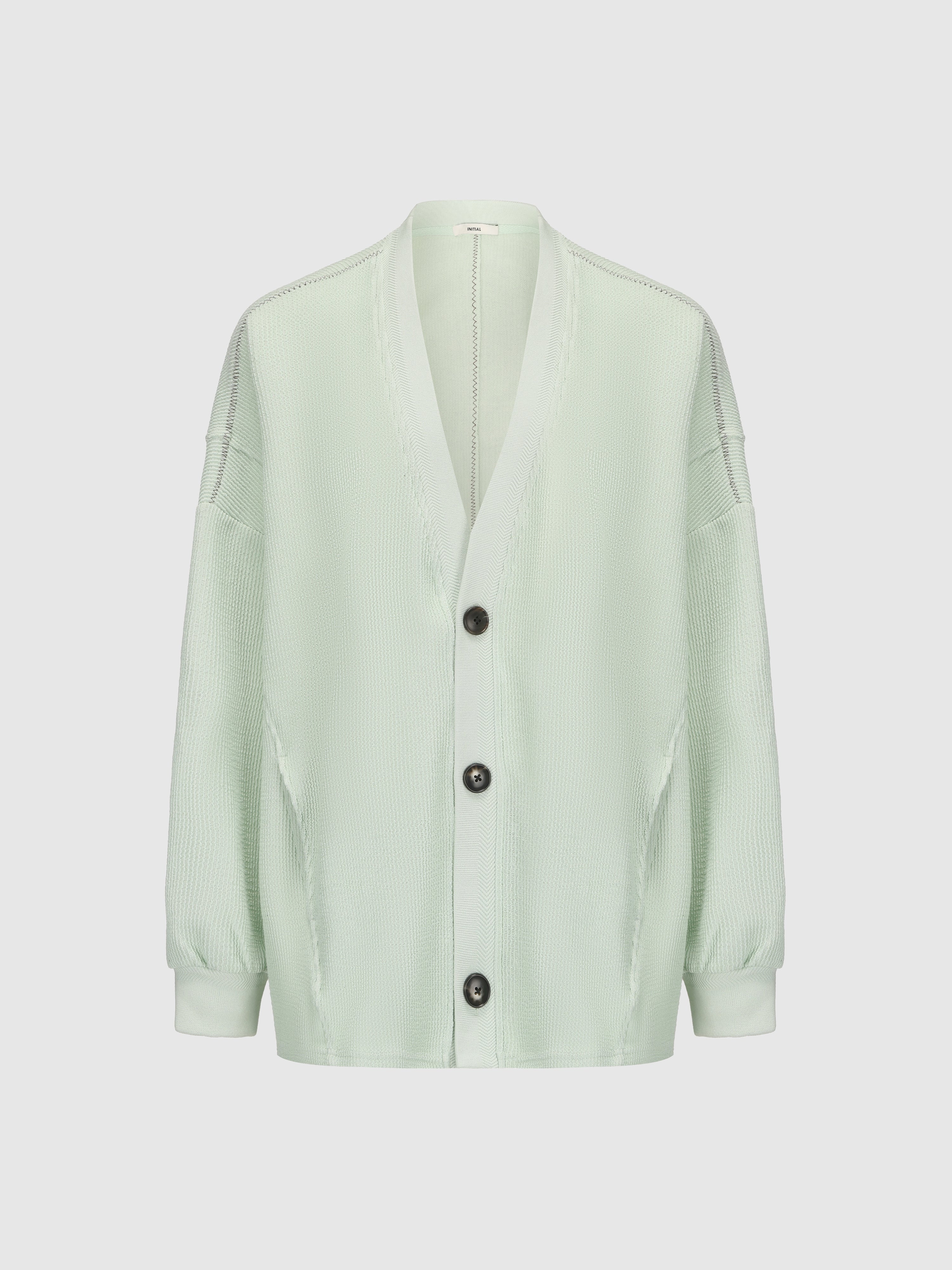 Oversized Cut Sewn Cardigan - Hudung