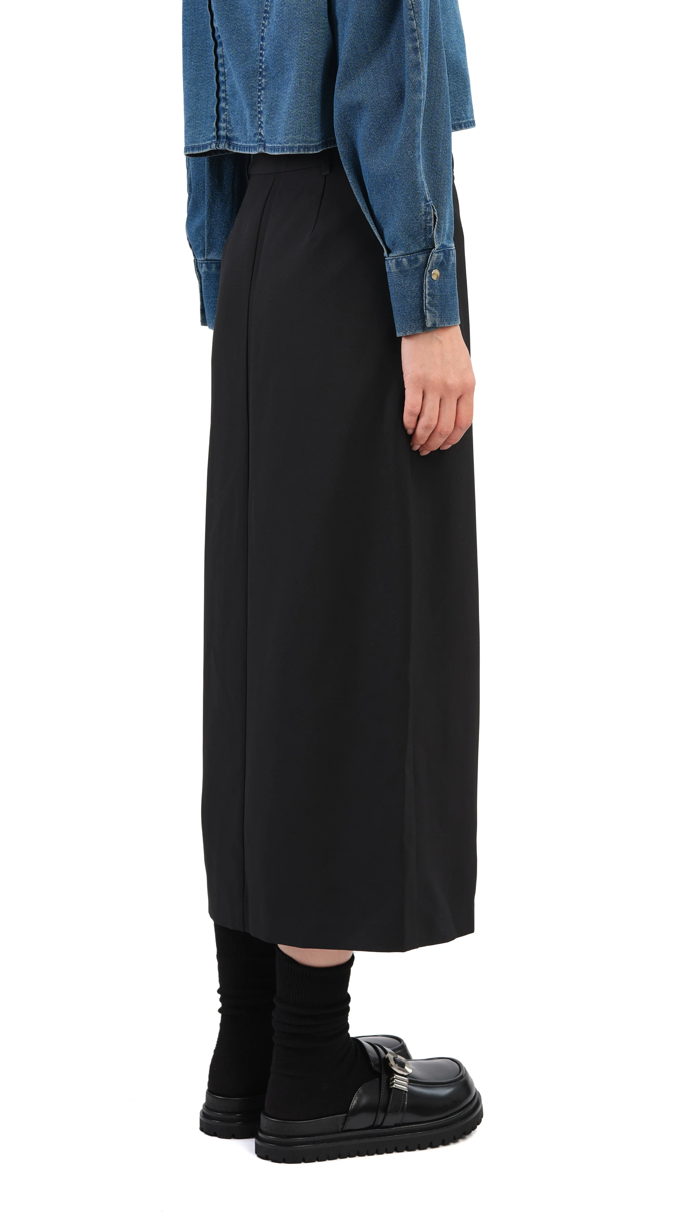 Pencil Skirt With Slit - Hudung