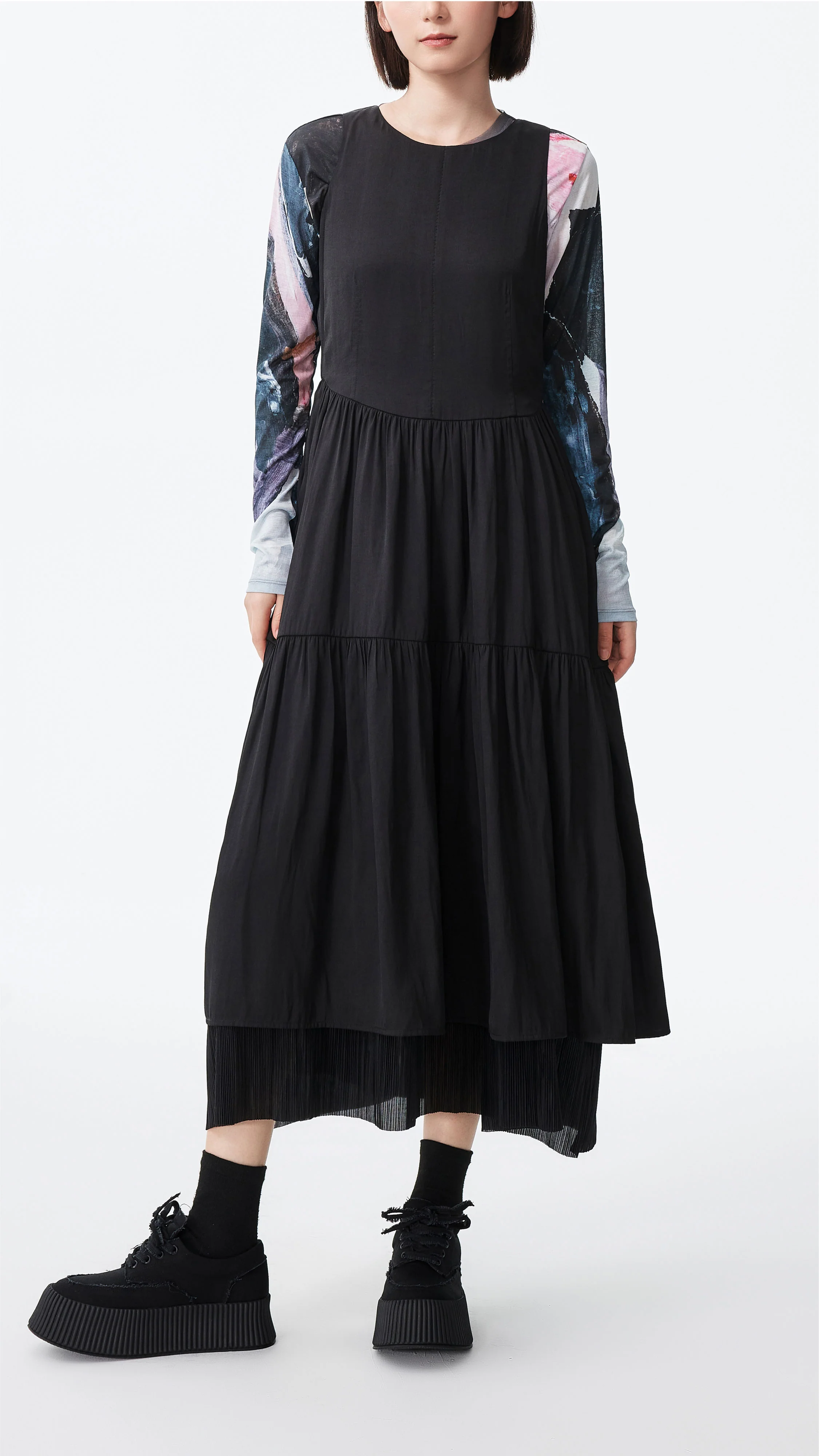 Tiered Midi Dress - Hudung