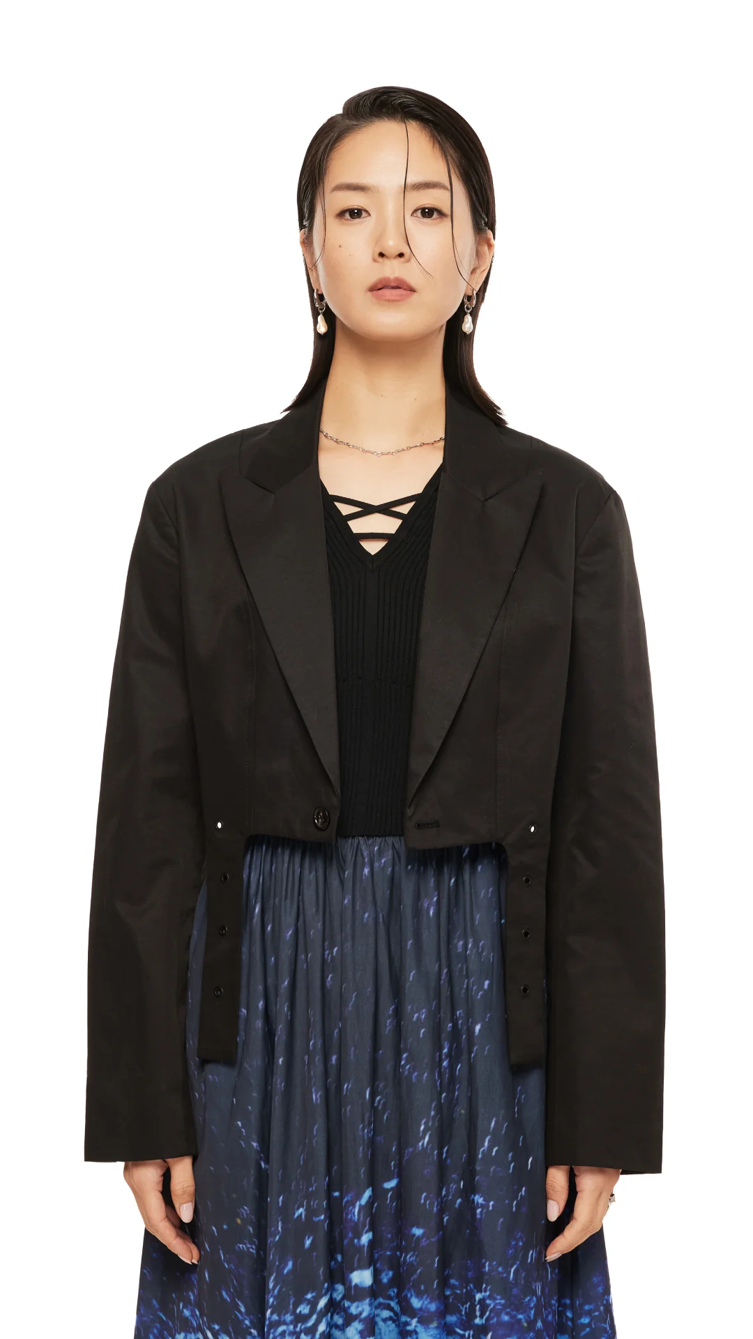 Cropped Blazer - Hudung