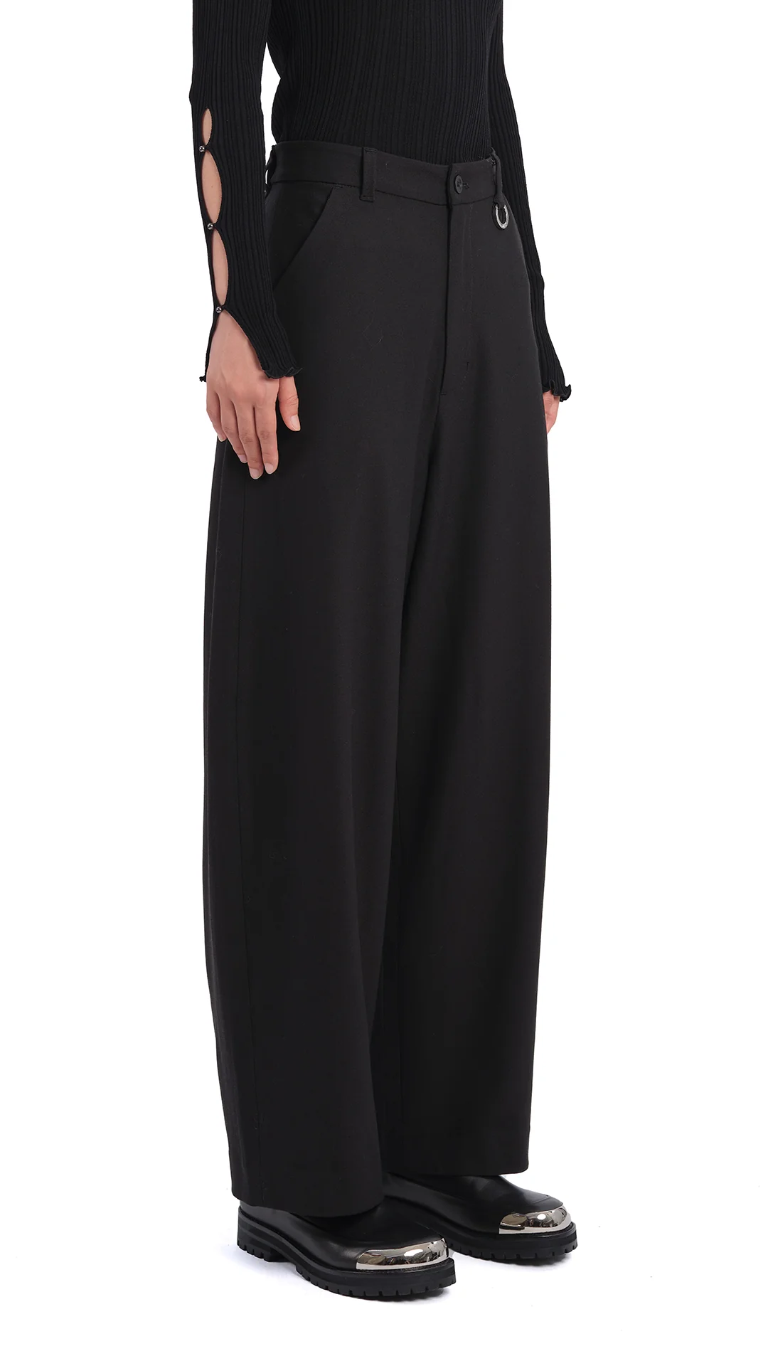 Dyed Stretch Twill Balloon Pants - Hudung