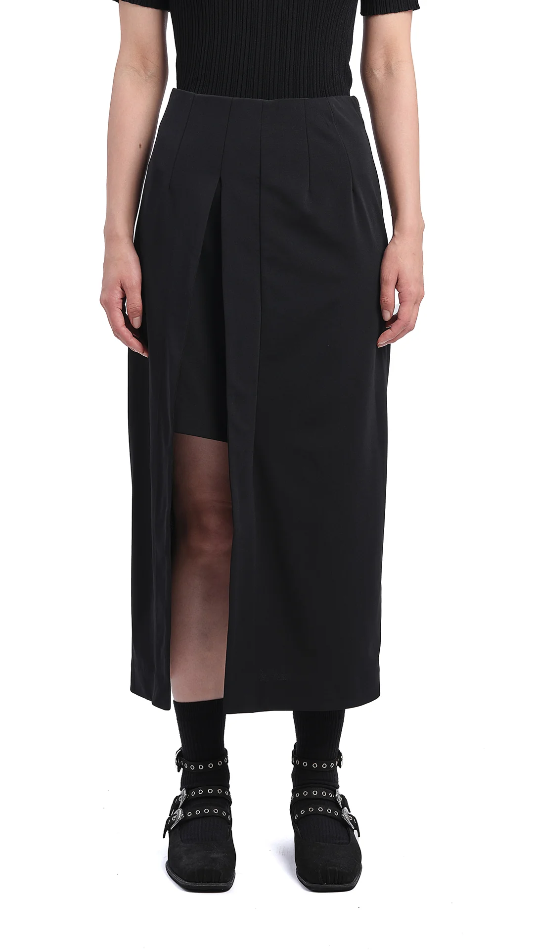 Pencil Split Skirt - Hudung
