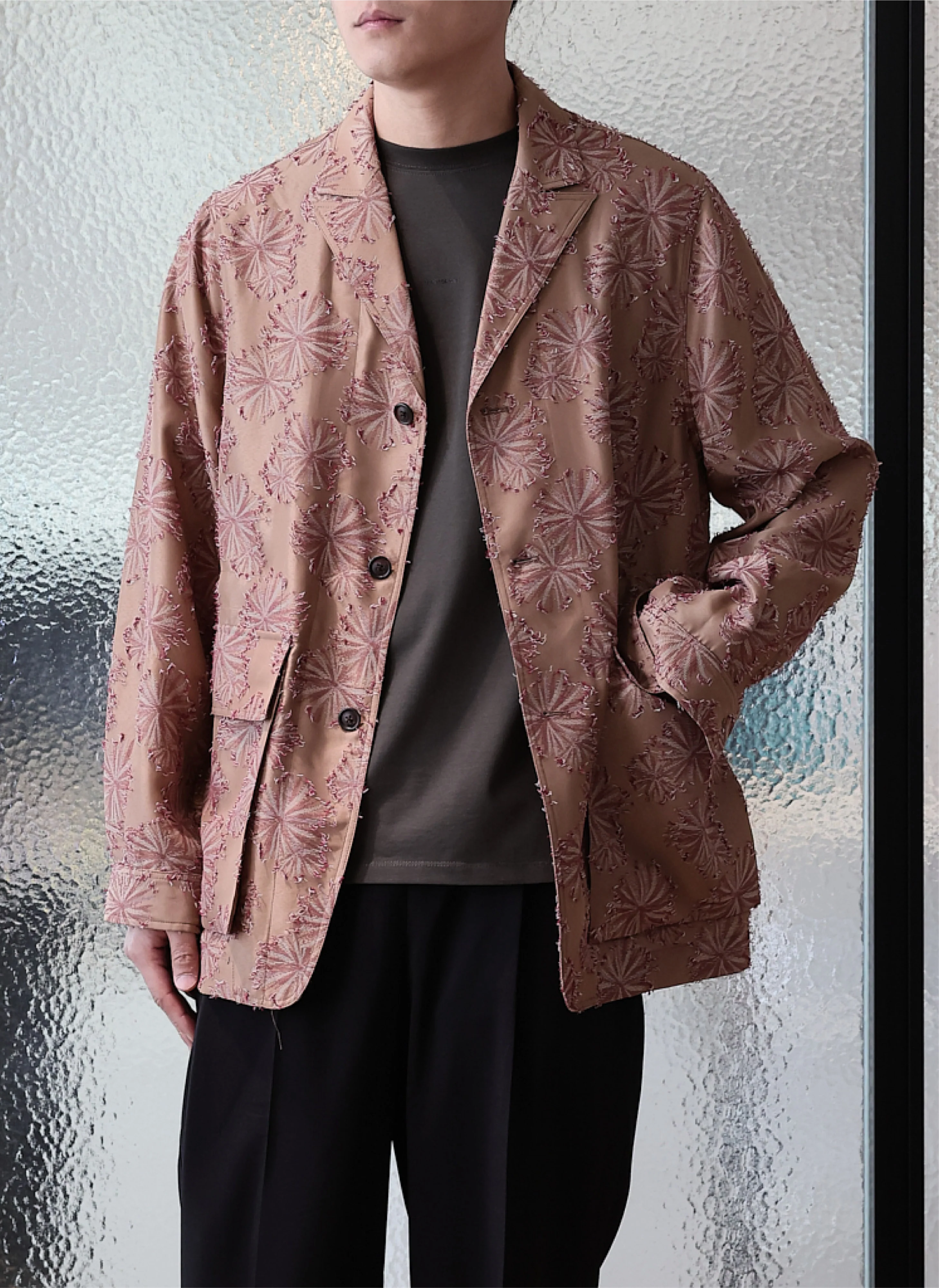 Polyester Rayon Embroidery Soft Hunting Blazer - Hudung